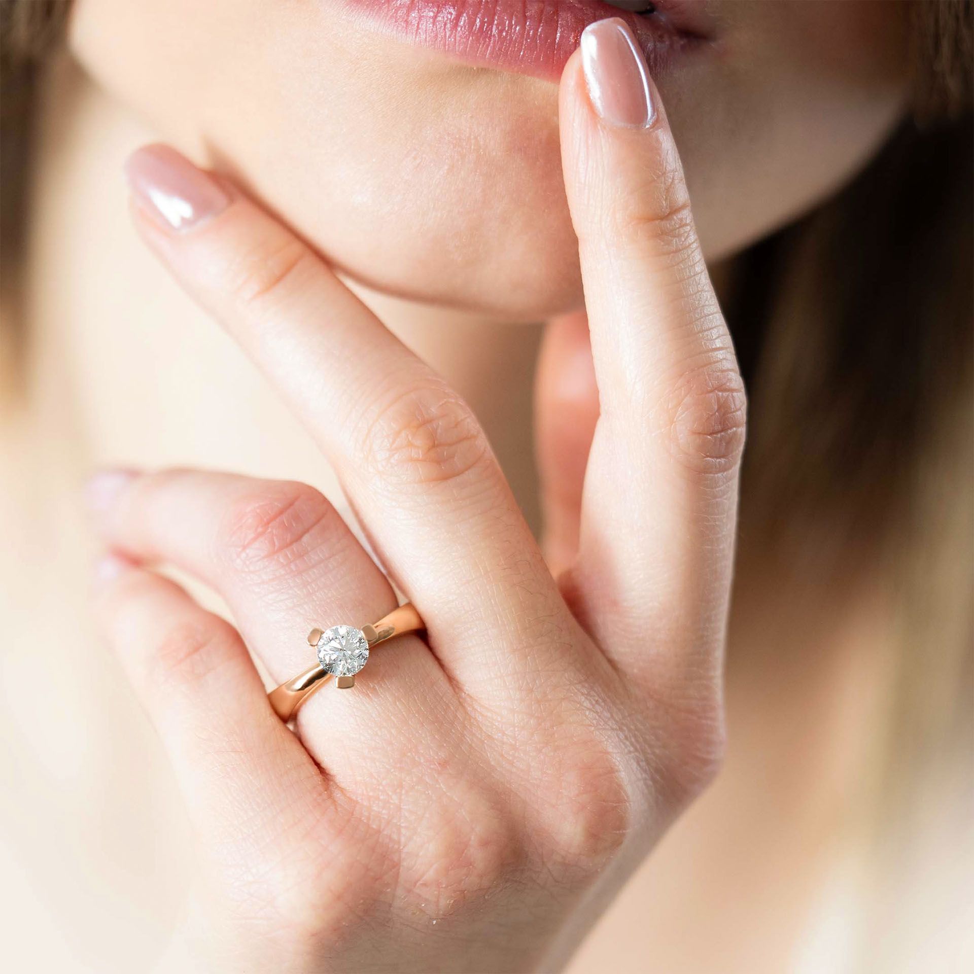 ASTRUA Anello Luce, Oro Rosa, Diamante  L15DB.3