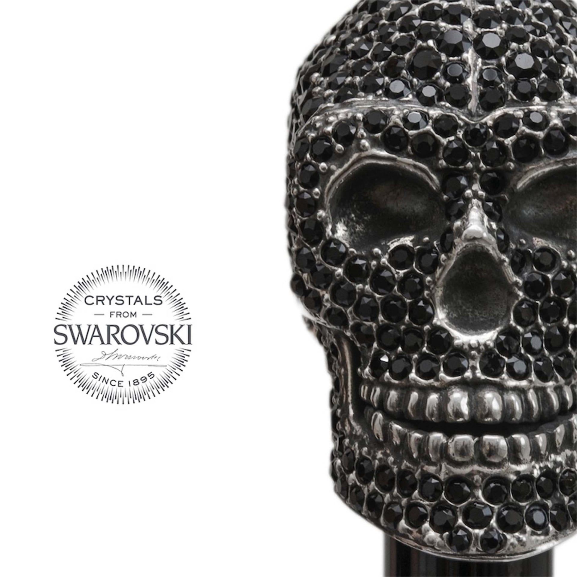 Pasotti Calzante Teschio Swarovski® Neri  CS*W333NE