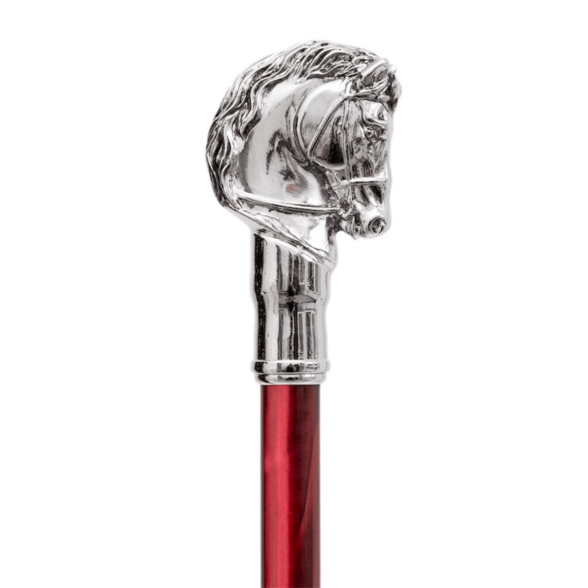 Pasotti Calzante Cavallo Argento, Manico Perlato Rosso  CS*W41PR