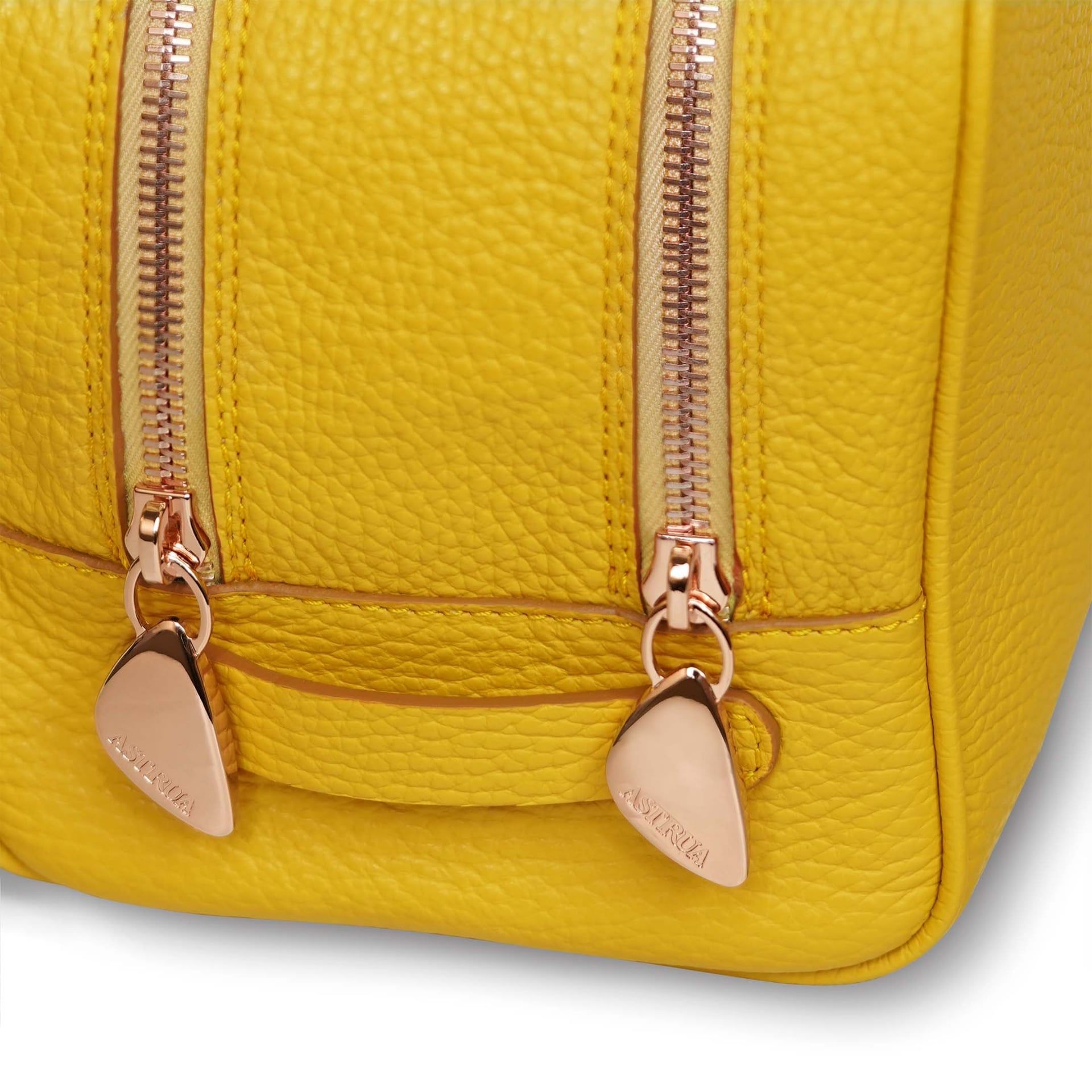 ASTRUA Creations Beauty Case In Pelle Grana Dollaro Ananas  BC2PGD19-V302