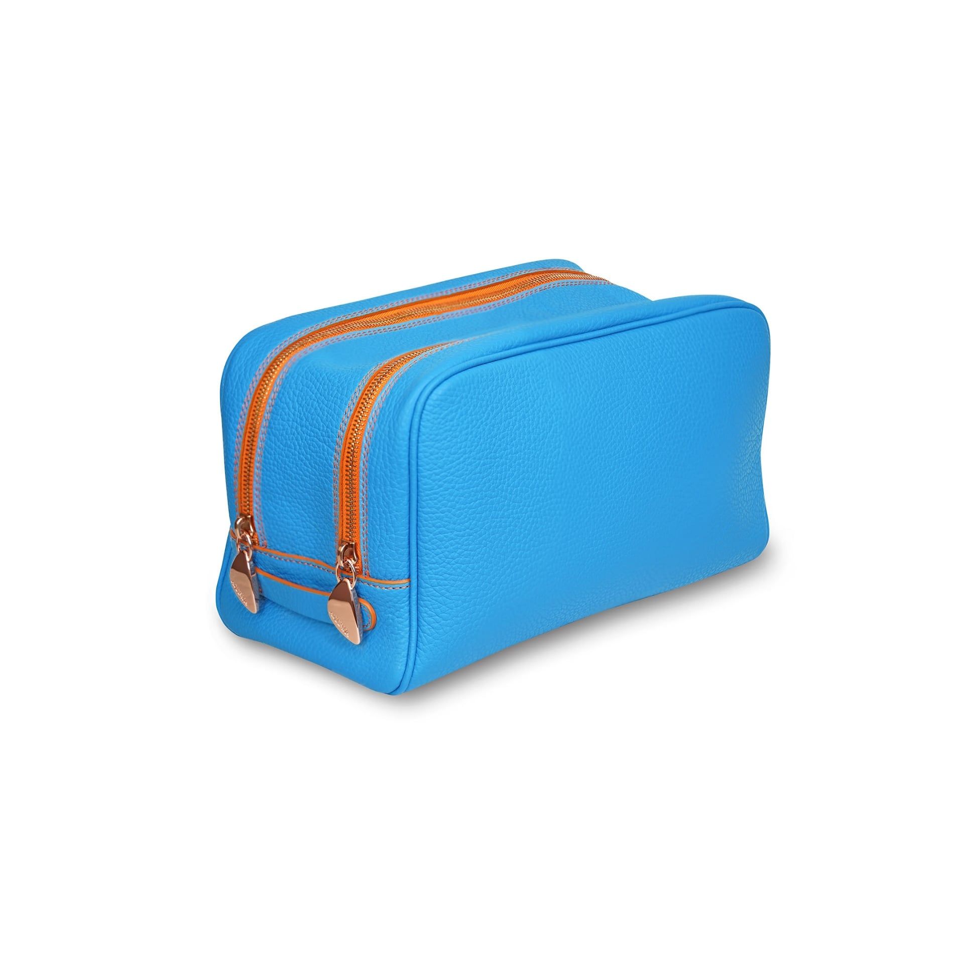 ASTRUA Creazioni Beauty Case In Pelle Grana Dollaro Cobalto  BC2PGD71-V302