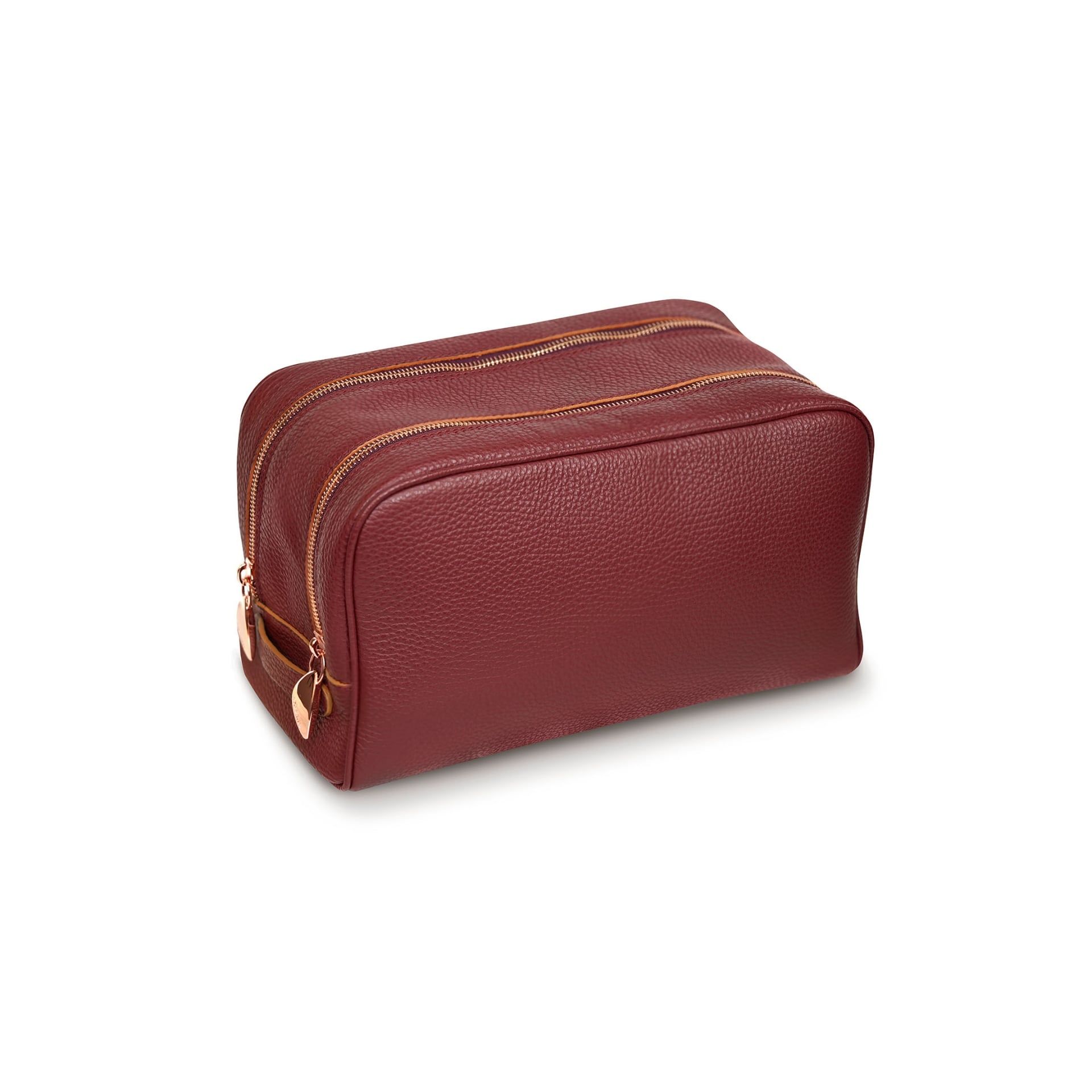 ASTRUA Creazioni Beauty Case In Pelle Grana Dollaro Cremisi  BC2PGD70-V302