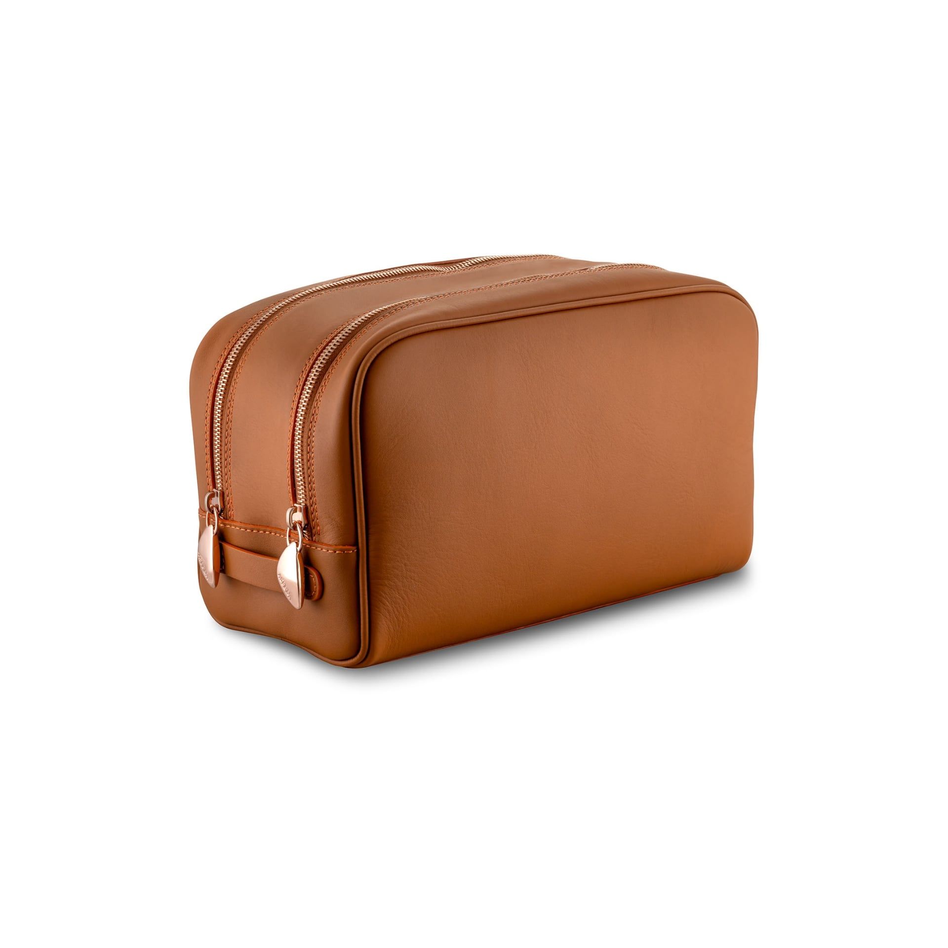 ASTRUA Creazioni Beauty Case In Pelle Vacchetta Brandy  BC2VAC61-V302