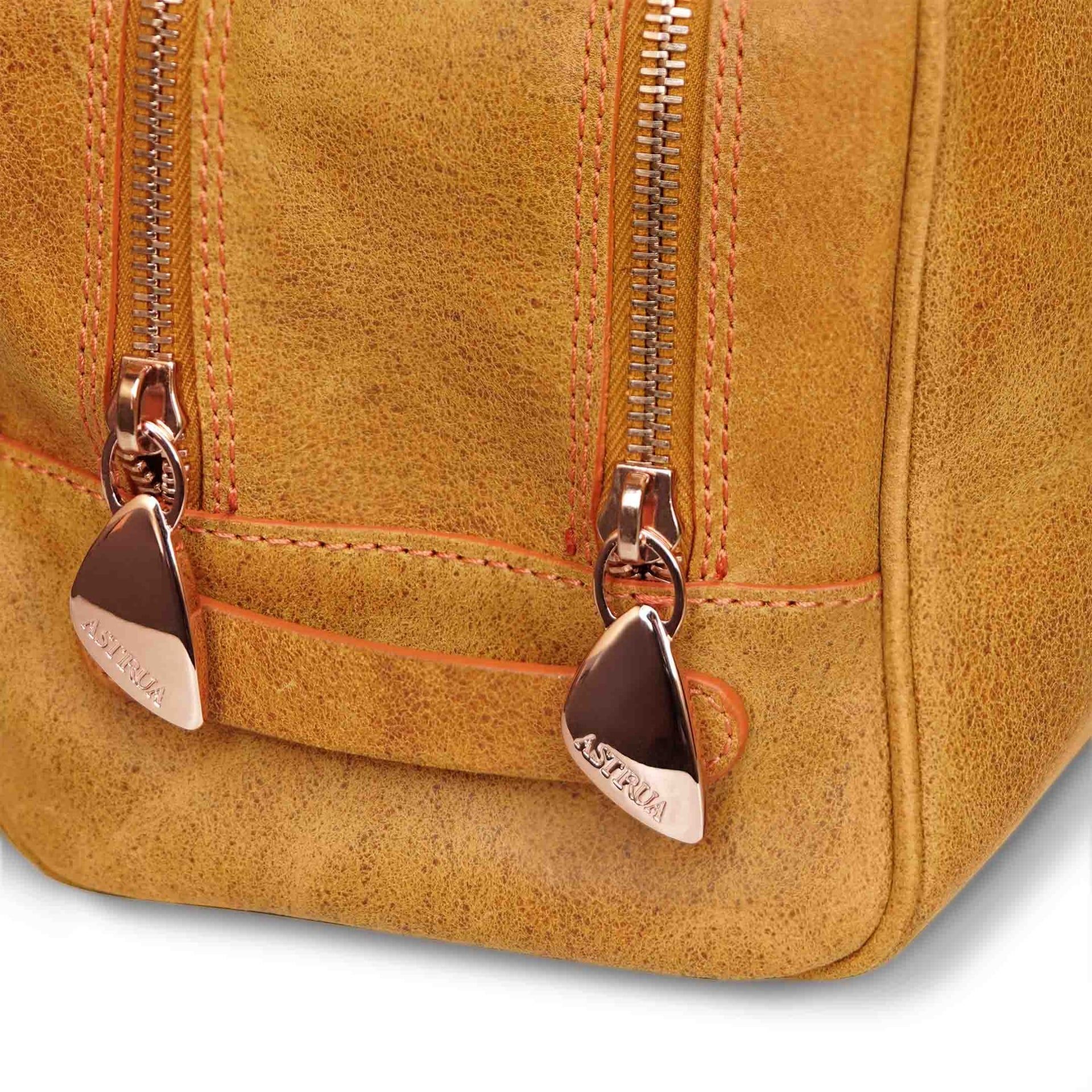 ASTRUA Creations Beauty Case In Pelle Vintage Ocra  BC2PV39-V302