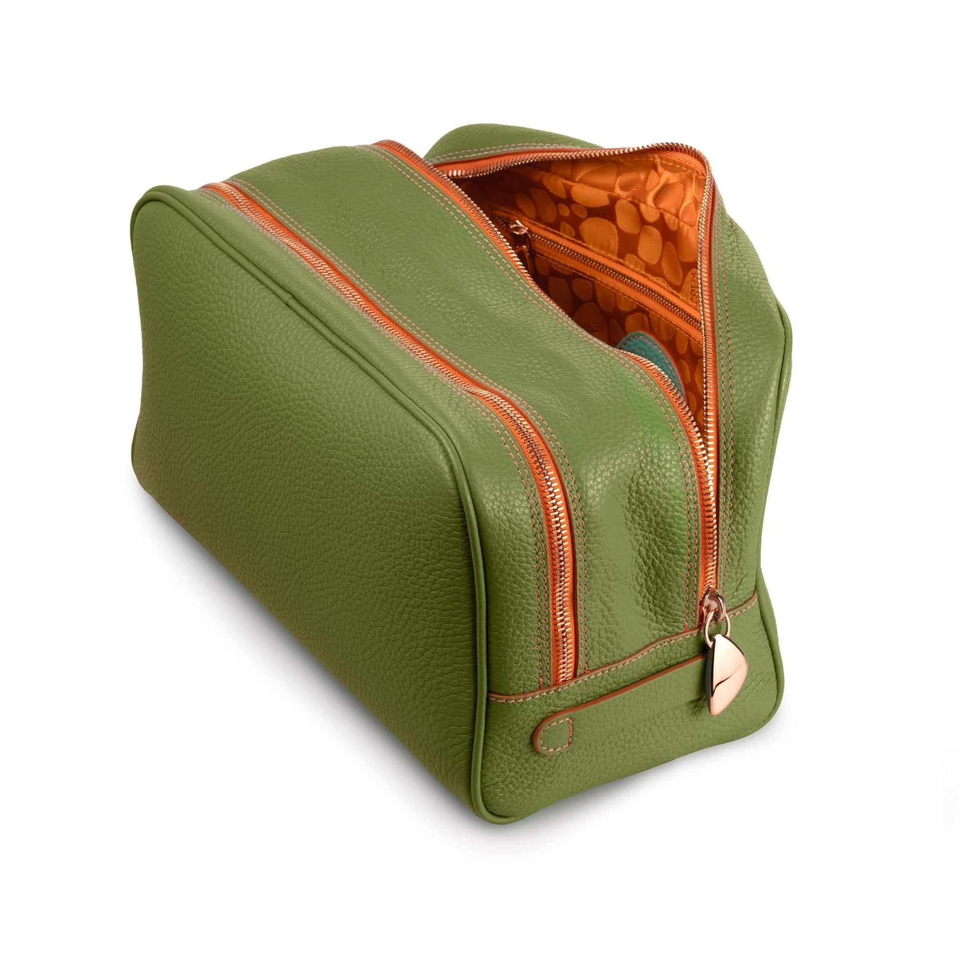 ASTRUA Creations Beauty Case In Pelle Grana Dollaro Bruco  BC2PGD62-V302