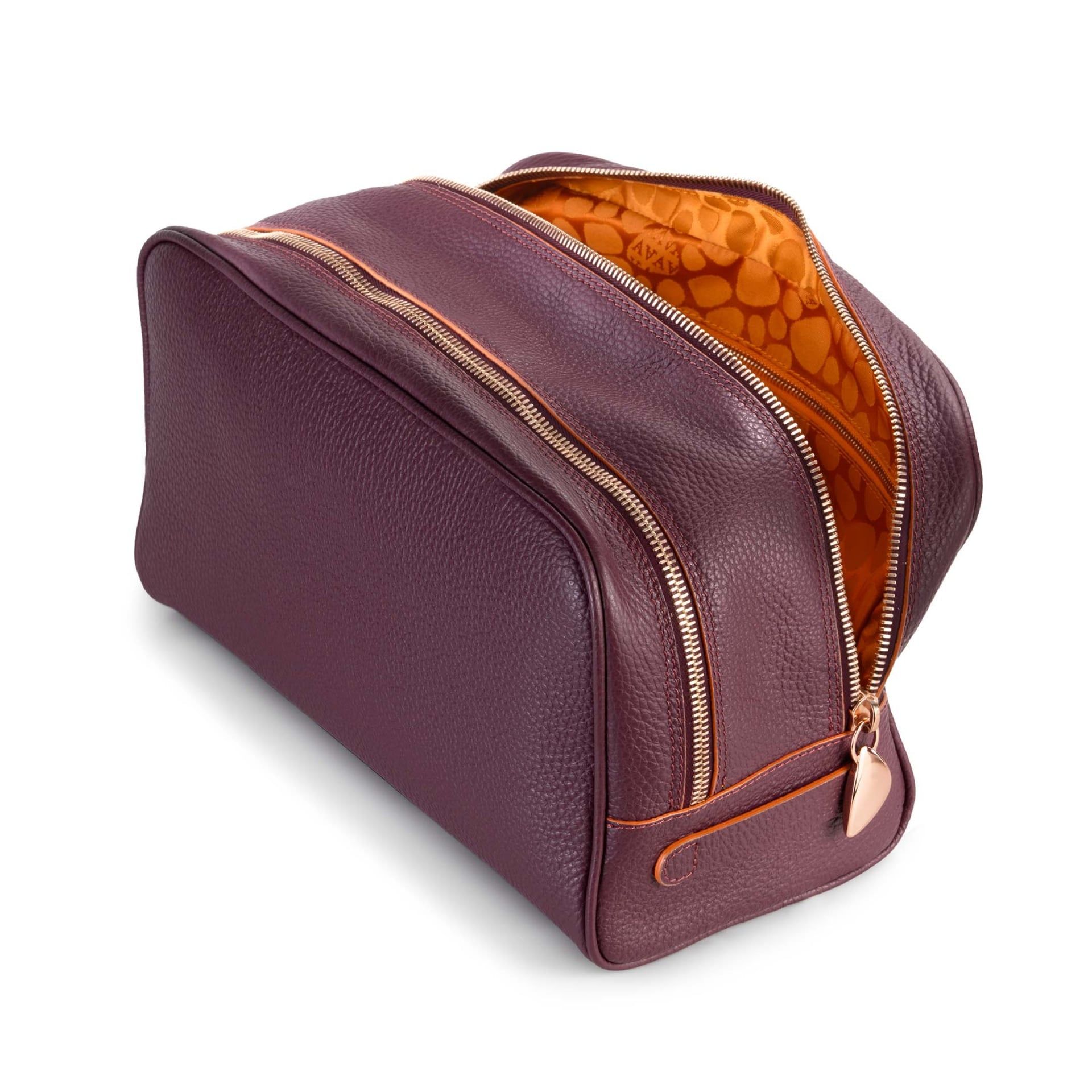ASTRUA Creations Beauty Case In Pelle Grana Dollaro Wort  BC2PGD63-V302