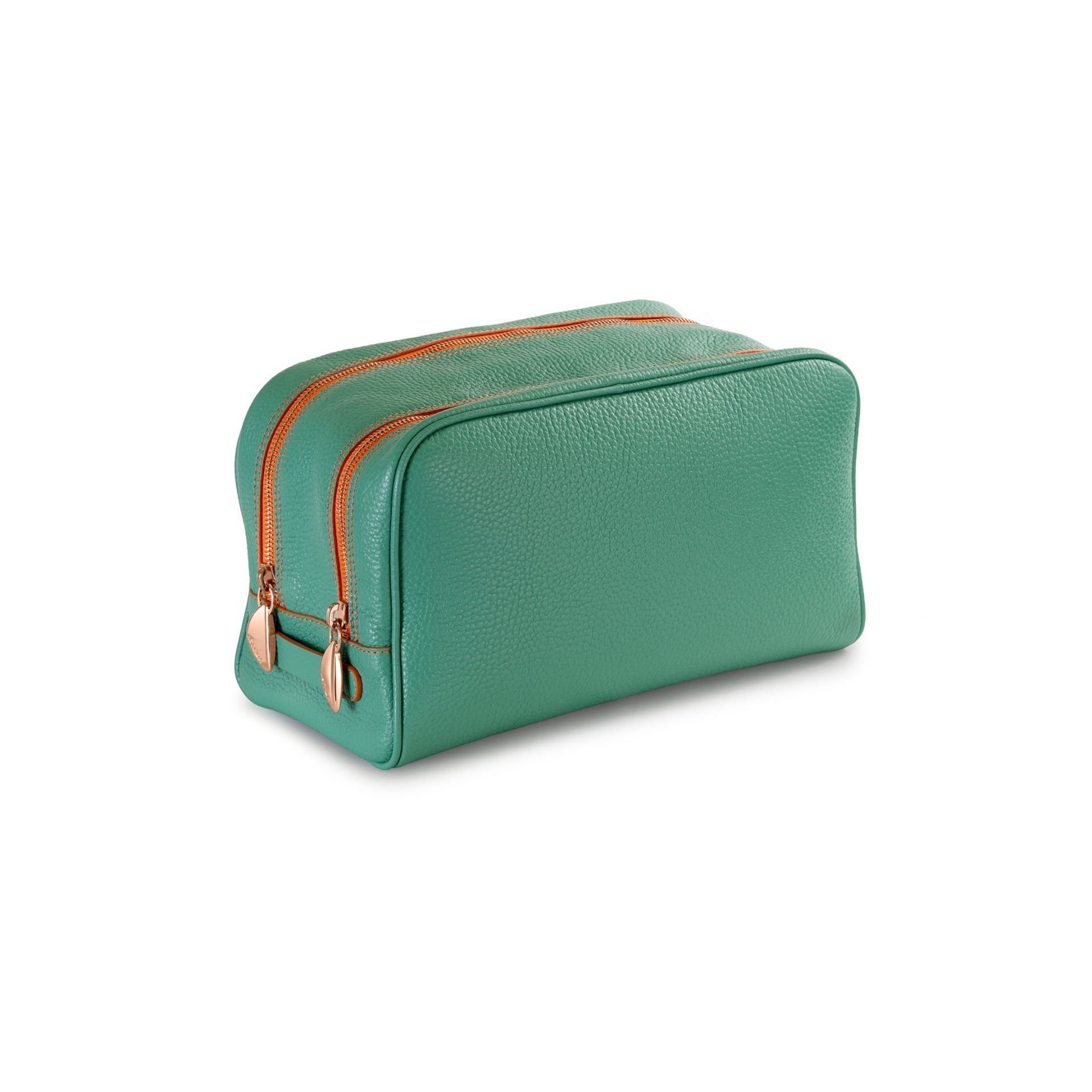 ASTRUA Creations Beauty Case In Pelle Grana Dollaro Emerald  BC2PGD64-V302