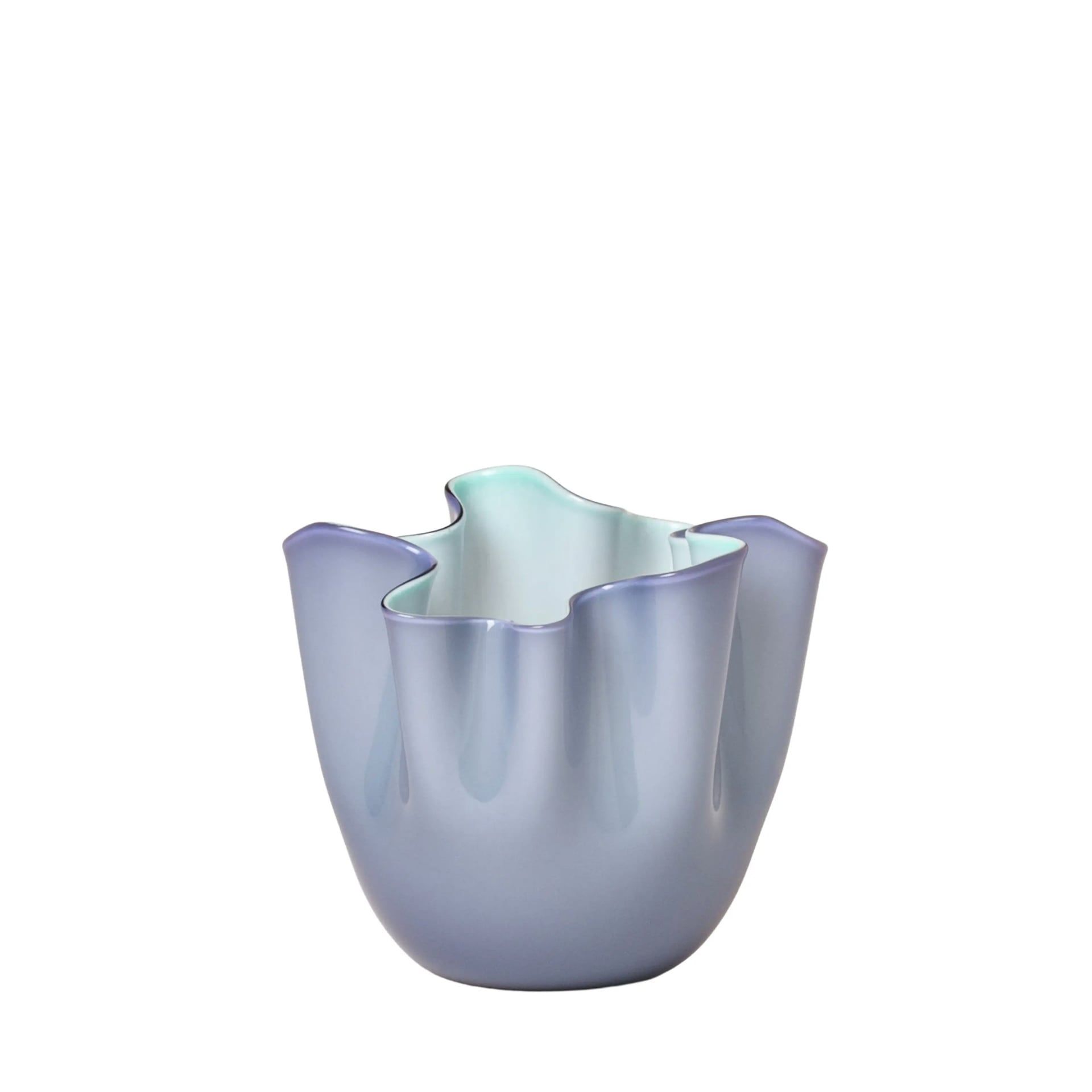 VENINI Vaso Fazzoletto Small Lilla/Menta 13,5 CM – H 13,5 CM 700.04