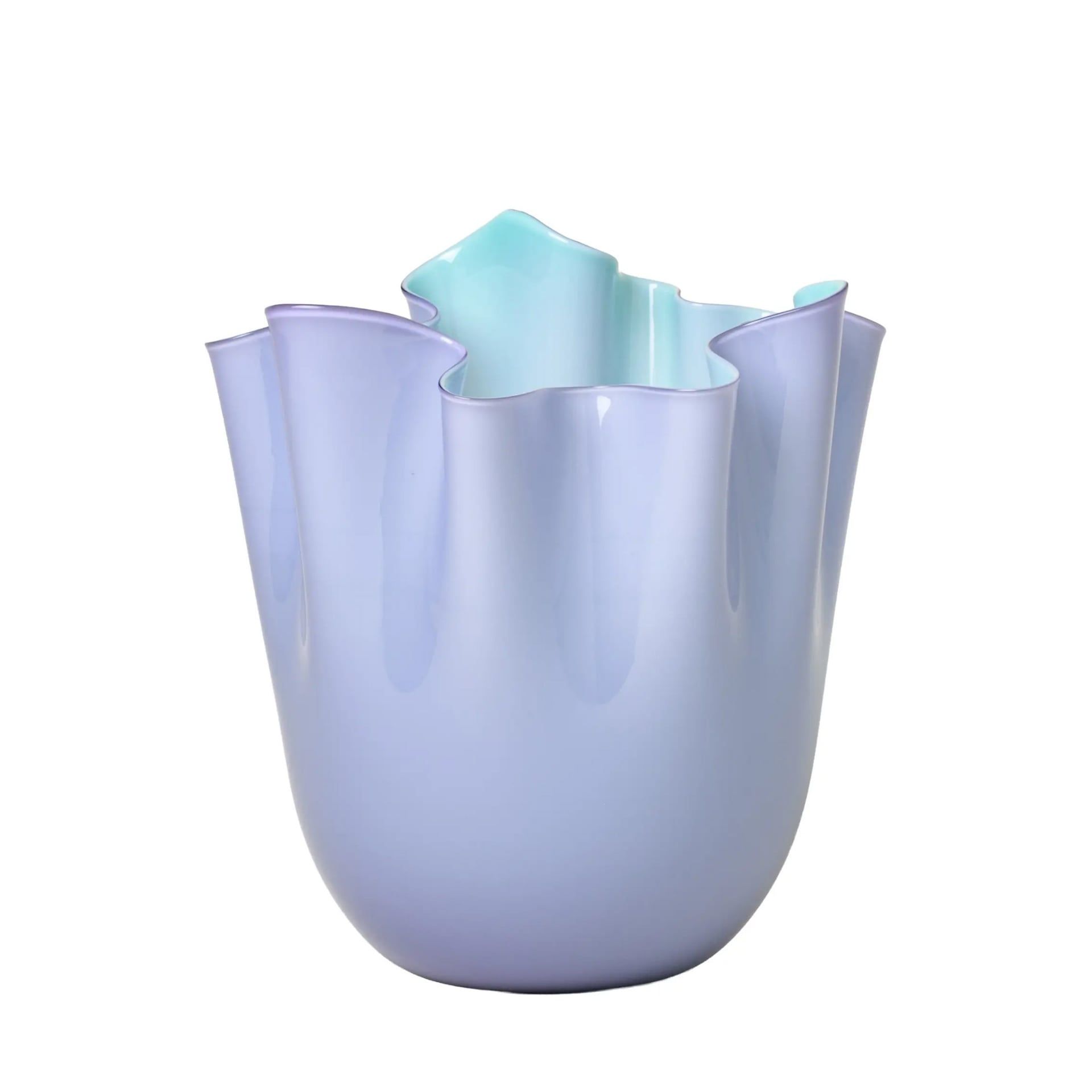 VENINI Vaso Fazzoletto Medium Lilla/Menta 20CM – H 24CM 700.02