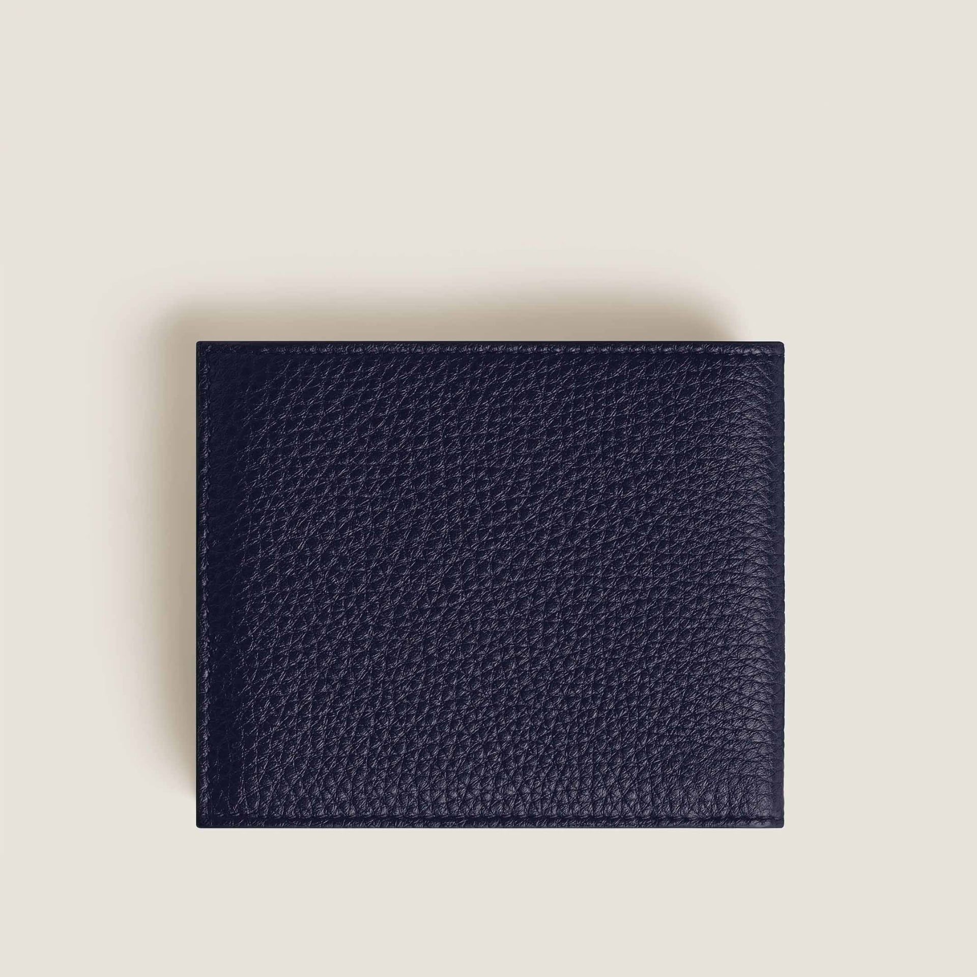 Montblanc Portafoglio 8 Tasche in Pelle con Grana Blu Mezzanotte  220038