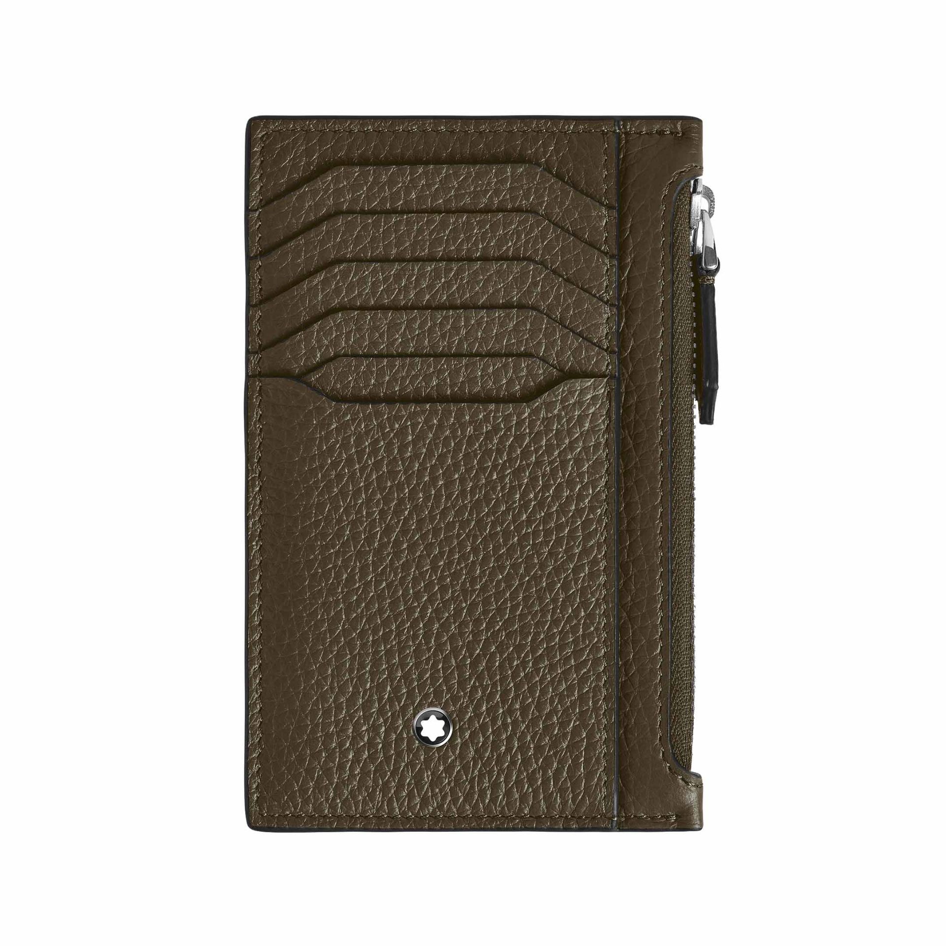 Montblanc Portacarte 8 Tasche in Pelle con Grana Kaki  220222