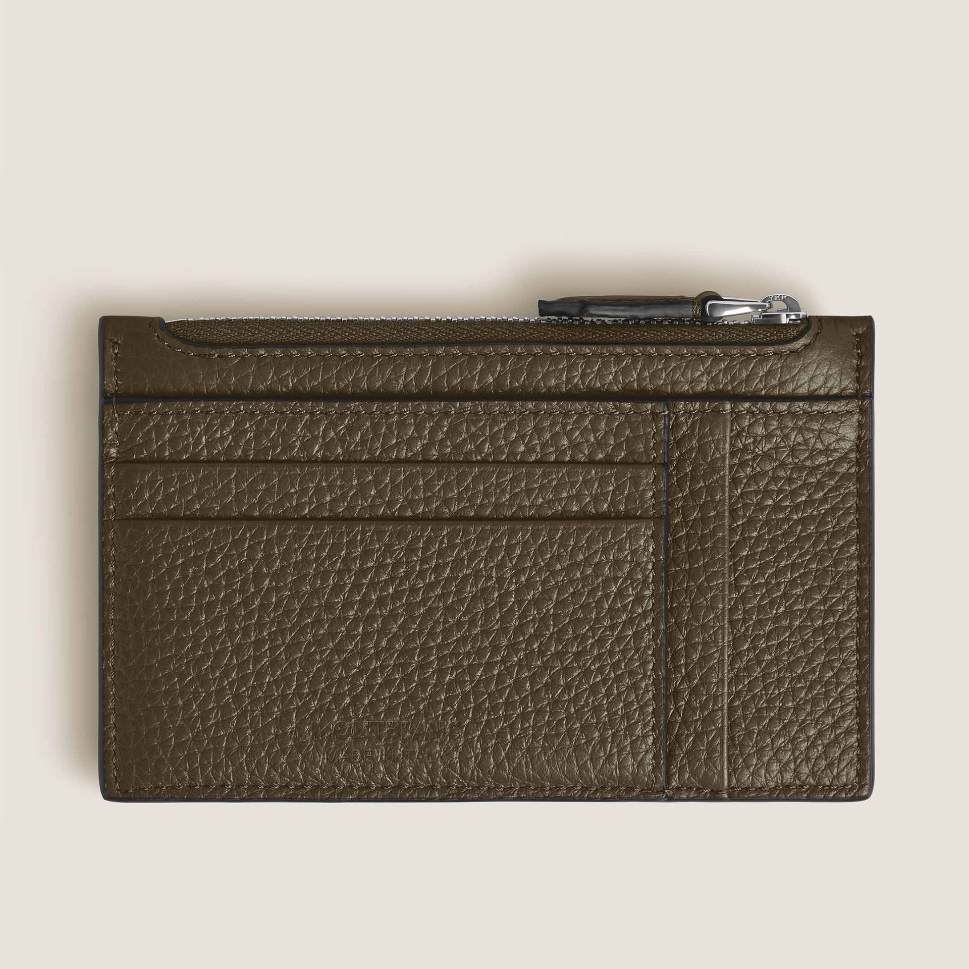 Montblanc Portacarte 8 Tasche in Pelle con Grana Kaki  220222
