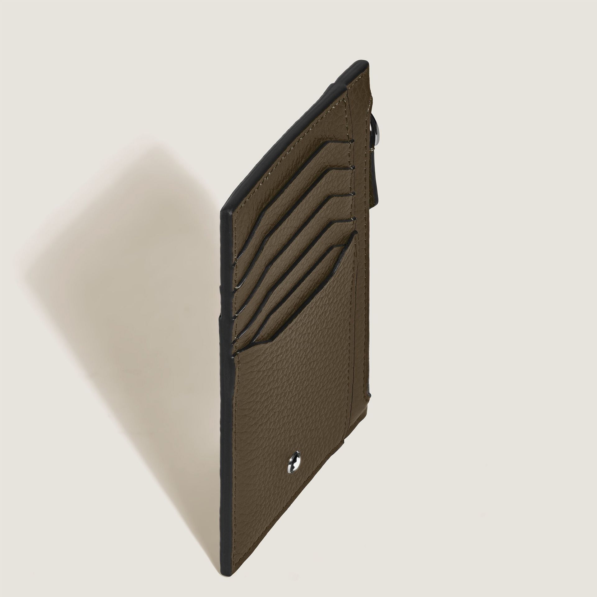 Montblanc Portacarte 8 Tasche in Pelle con Grana Kaki  220222