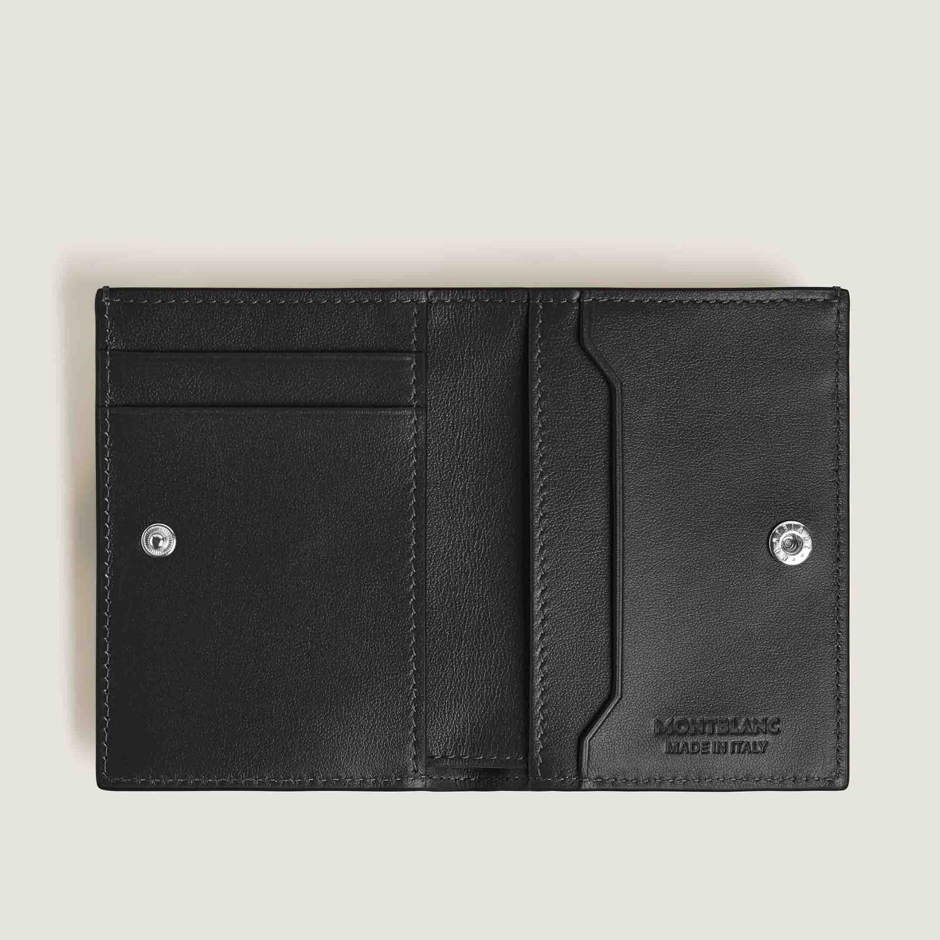 Montblanc Portafoglio Mini 4 Tasche in Pelle Soft Nero  220228