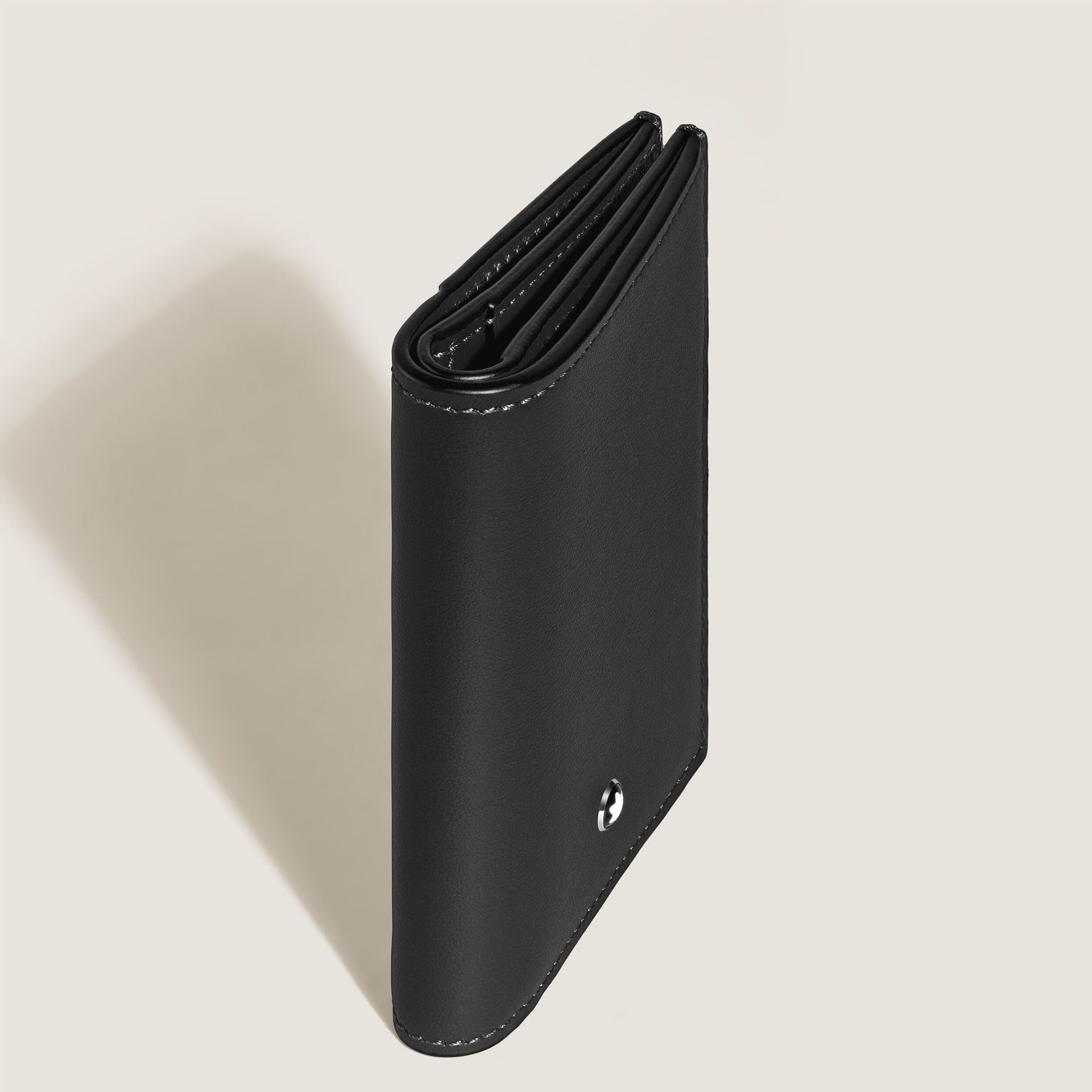 Montblanc Portafoglio Mini 4 Tasche in Pelle Soft Nero  220228