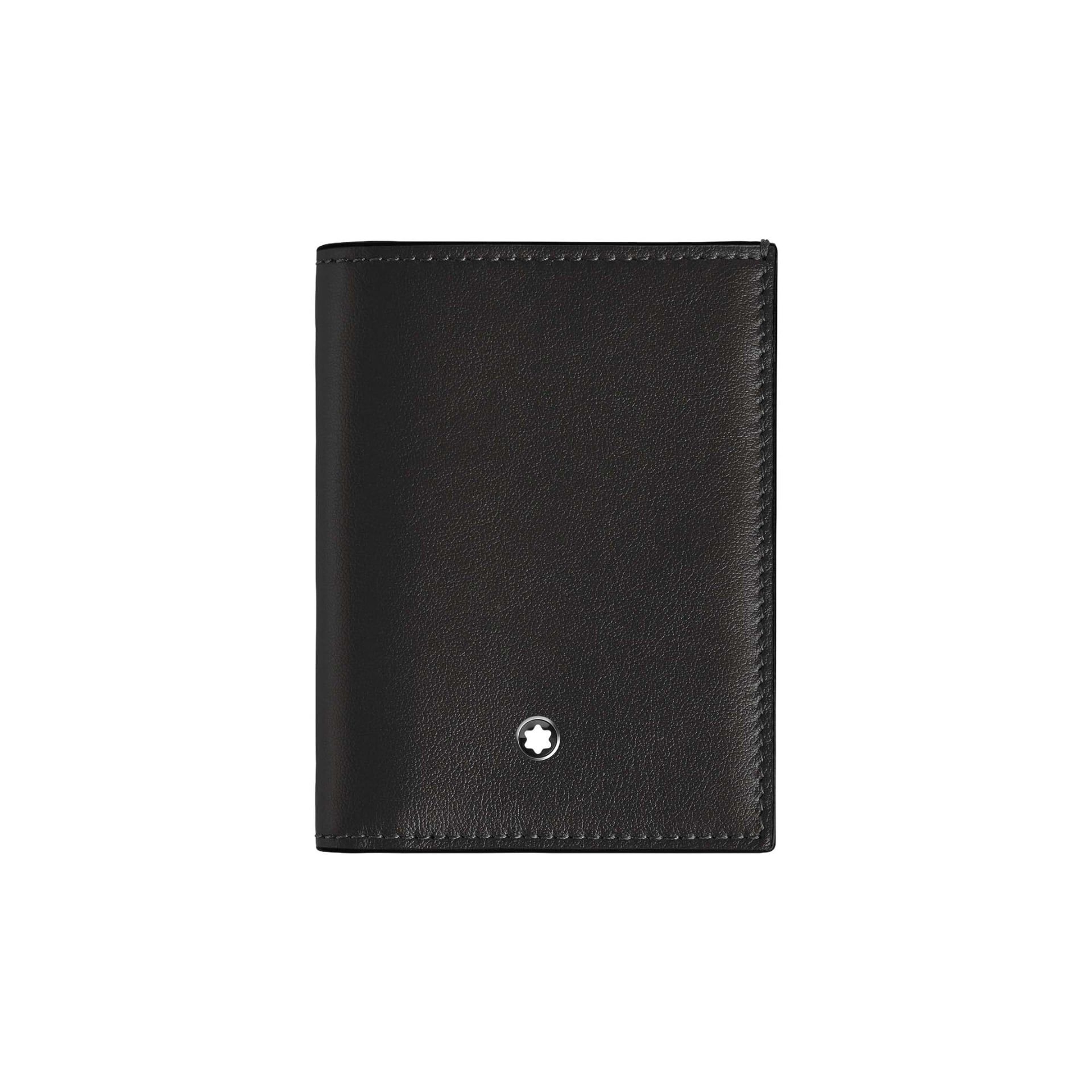 Montblanc Portafoglio Mini 4 Tasche in Pelle Soft Nero  220228