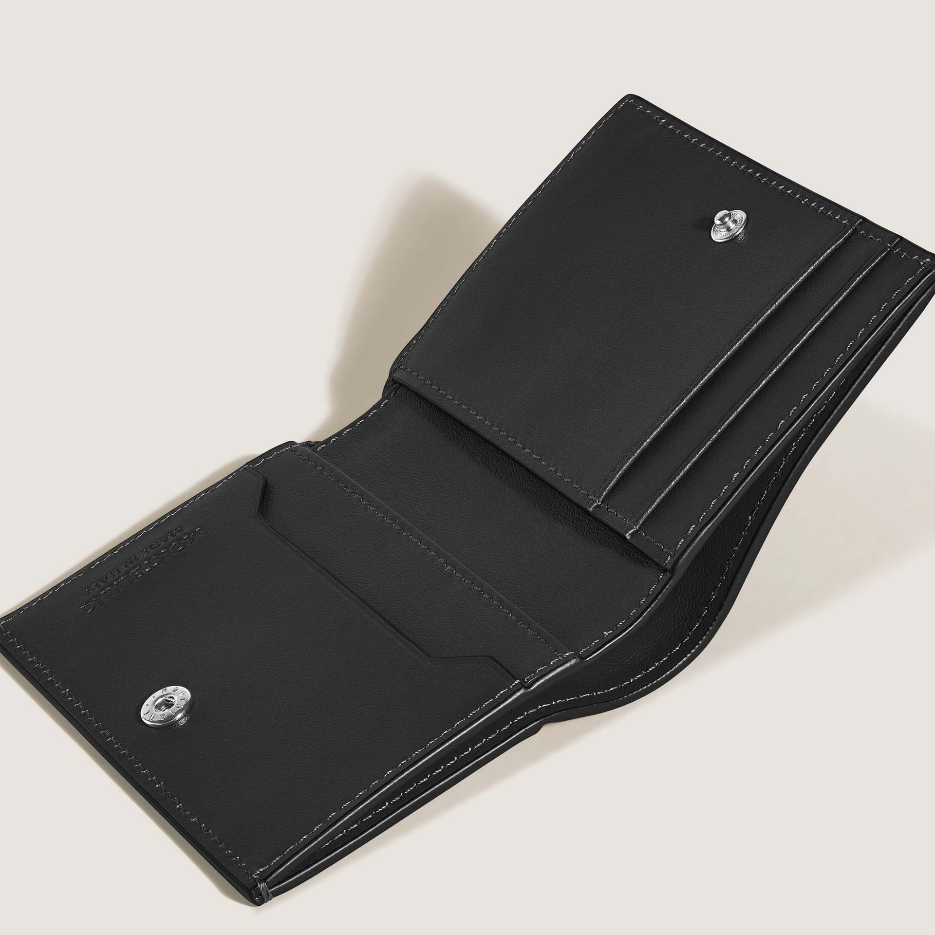 Montblanc Portafoglio Mini 4 Tasche in Pelle Soft Nero  220228