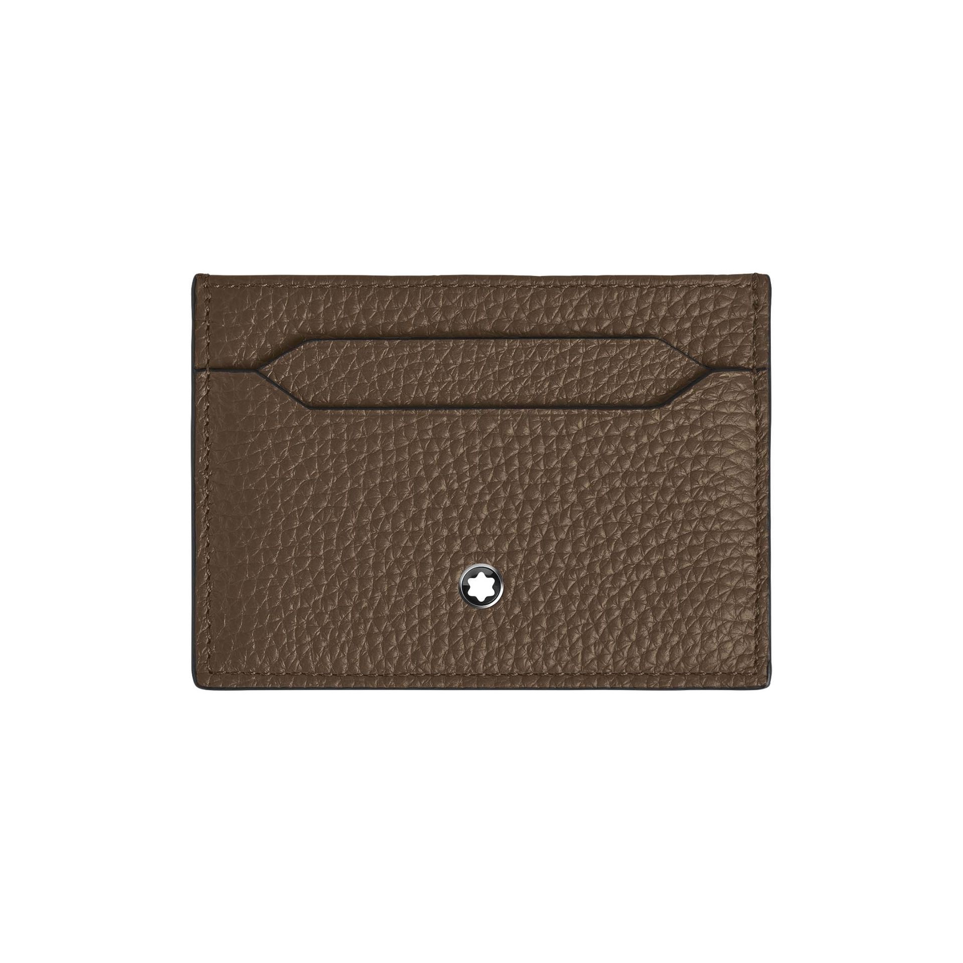 Montblanc Portacarte 5 Tasche in Pelle con Grana Noisette  220218