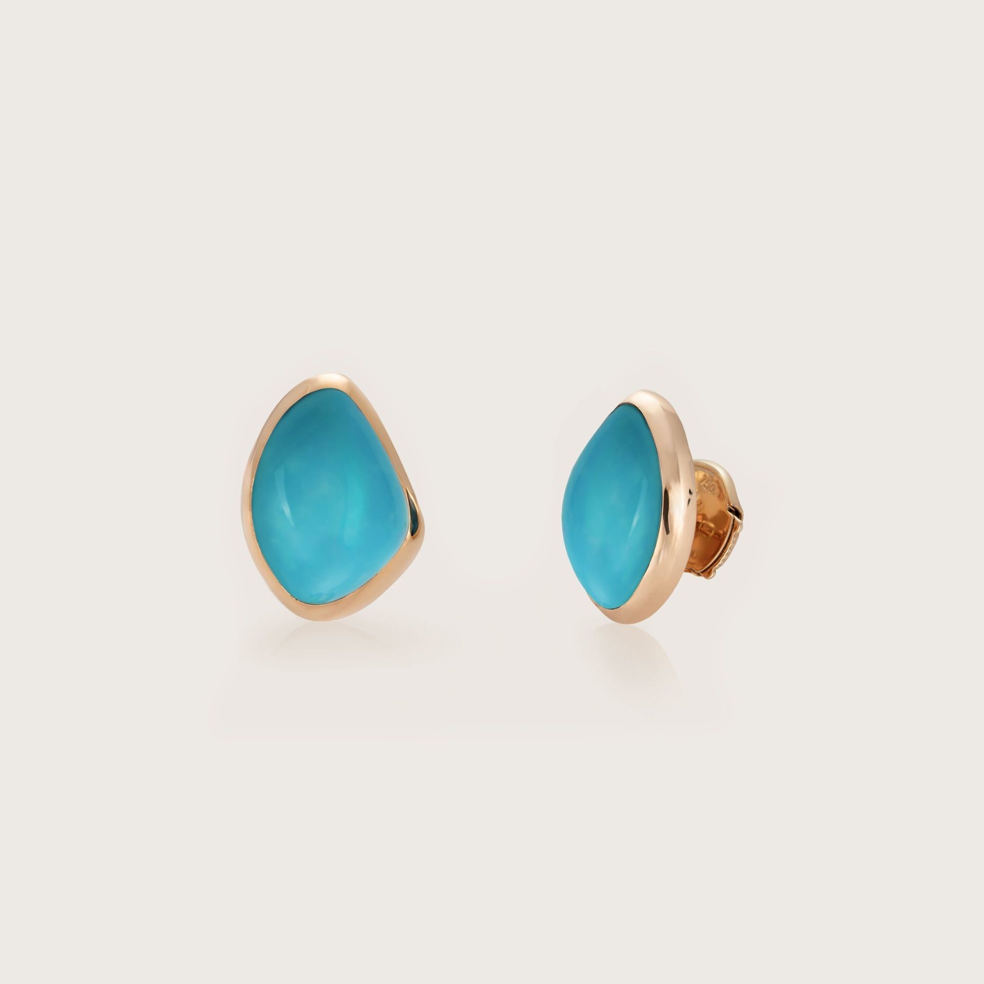 ASTRUA Orecchini Mykonos, Oro Rosa, Turchese  MI25LBCTUR.XSXS