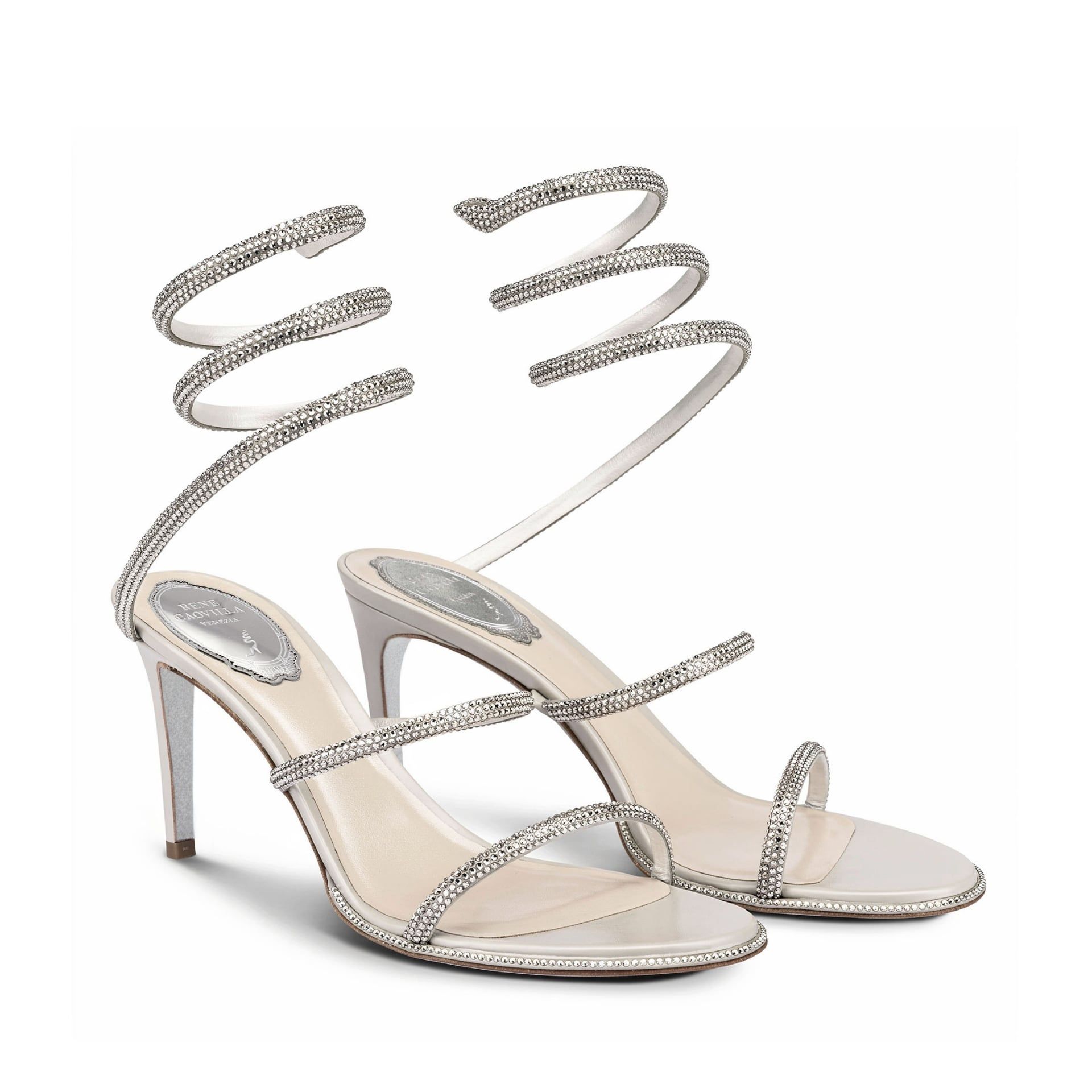 Rene Caovilla Cleo - Sandali Tacco Medio Grigio  C10416-080-R001V232