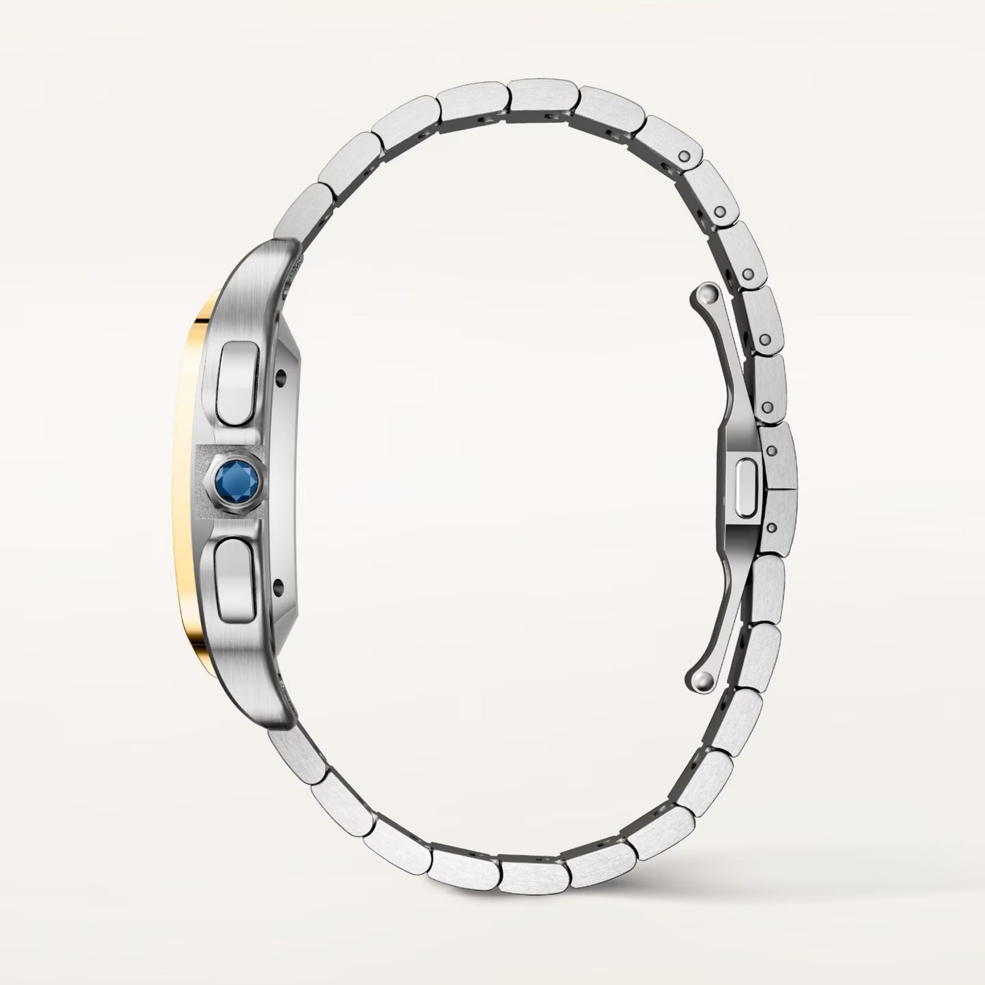 CARTIER Santos De Cartier Modello Grande, Acciaio e Oro Giallo 47 X 39,8 MM W2SA0035