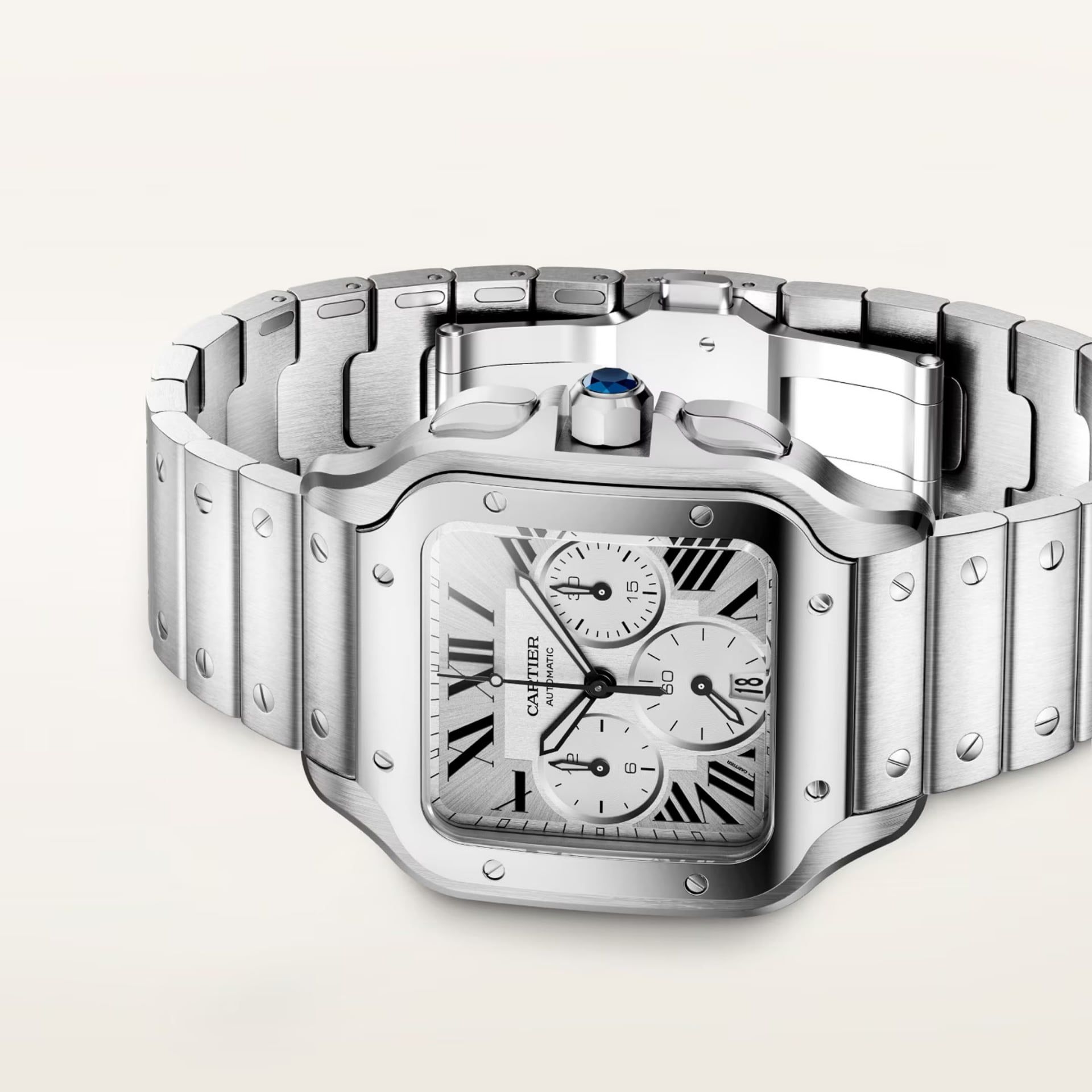 CARTIER Santos De Cartier Modello Grande, Acciaio 47 X 39.8 MM WSSA0083