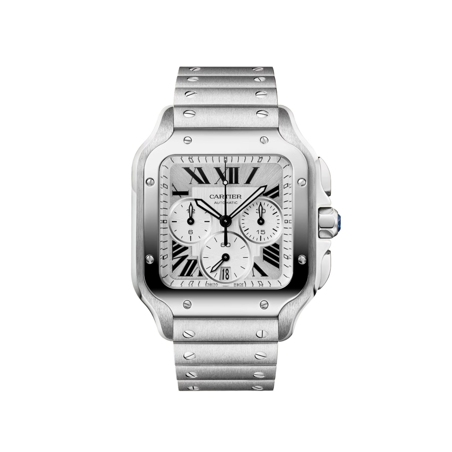 CARTIER Santos De Cartier Modello Grande, Acciaio 47 X 39.8 MM WSSA0083