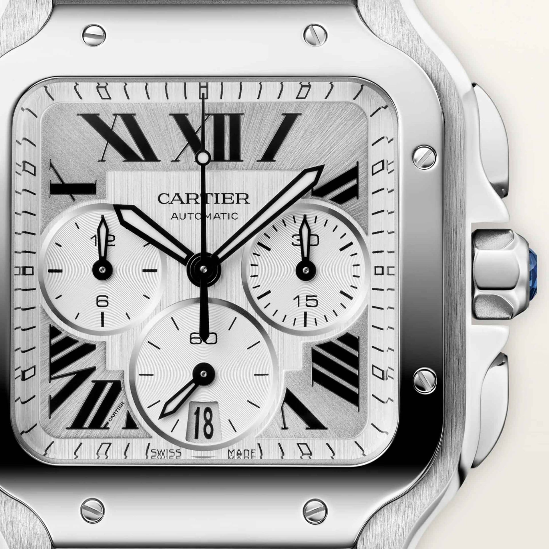 CARTIER Santos De Cartier Modello Grande, Acciaio 47 X 39.8 MM WSSA0083