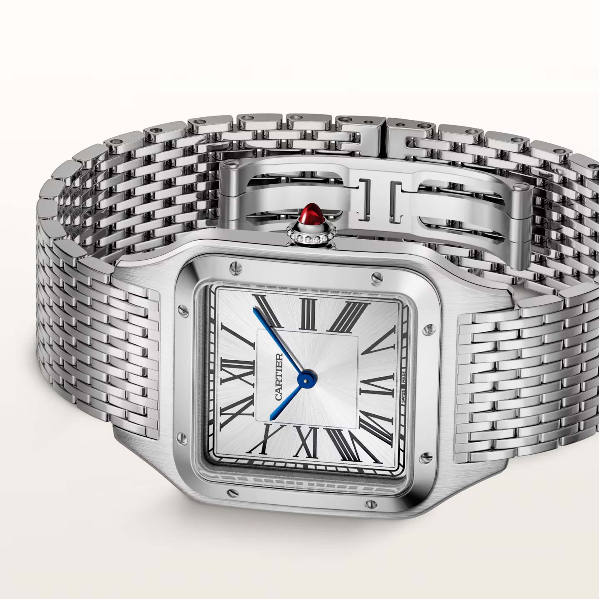 CARTIER Santos-Dumont Modello Grande, Platino 43.5 X 31.4 MM WGSA0124
