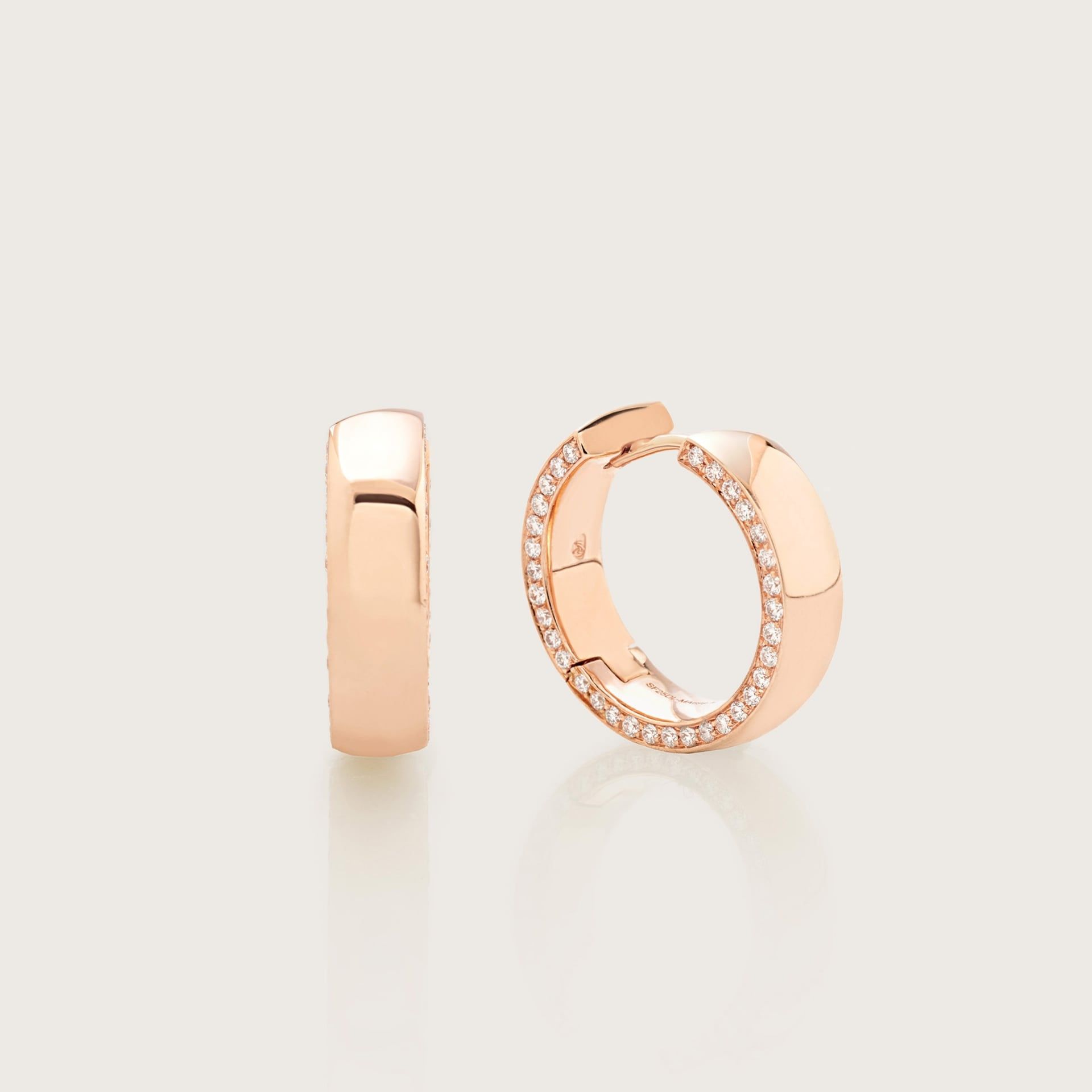 ASTRUA Orecchini Senza Fine, Oro Rosa, Diamanti  SF25DL.M