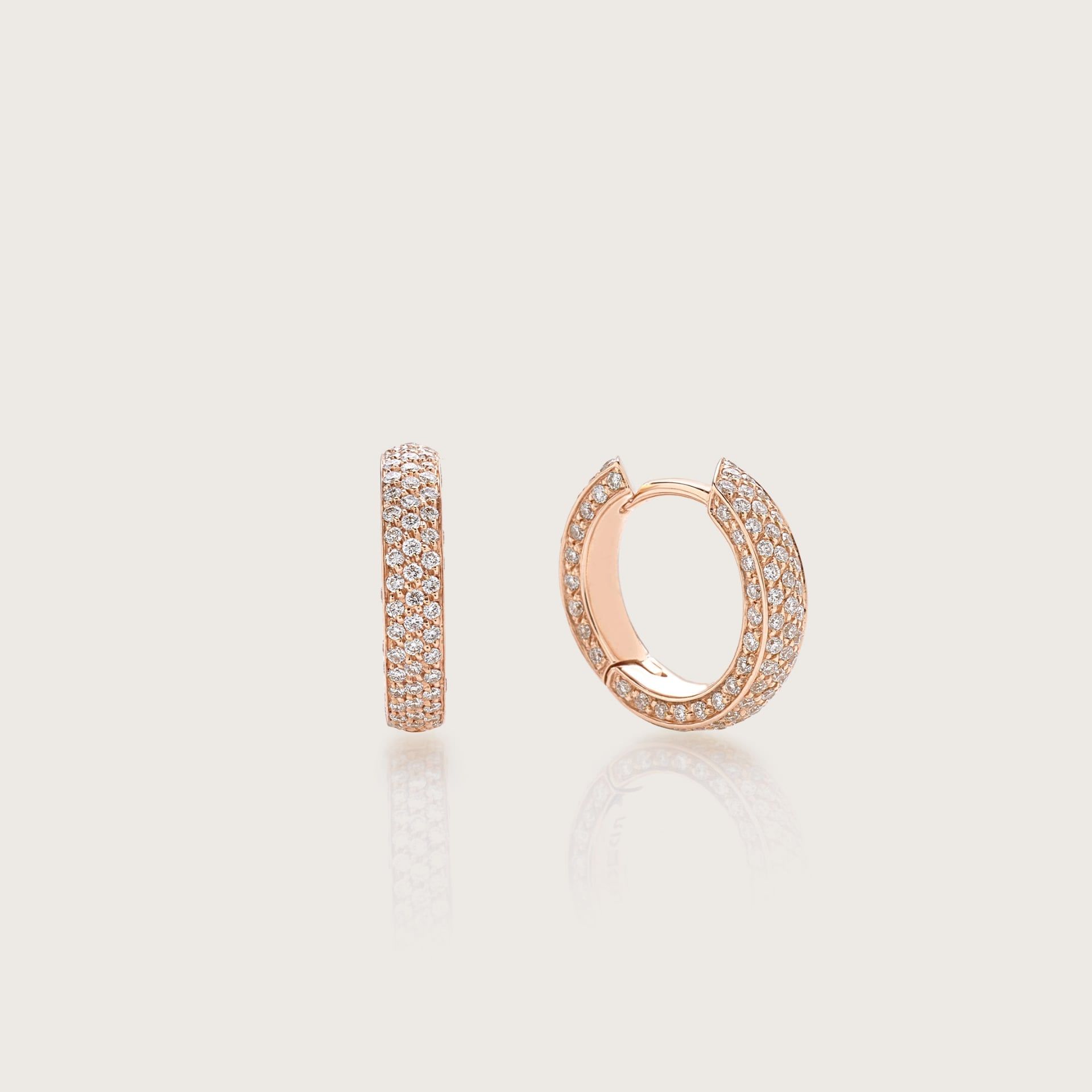 ASTRUA Orecchini Senza Fine, Oro Rosa, Diamanti  SF25DLPD.S