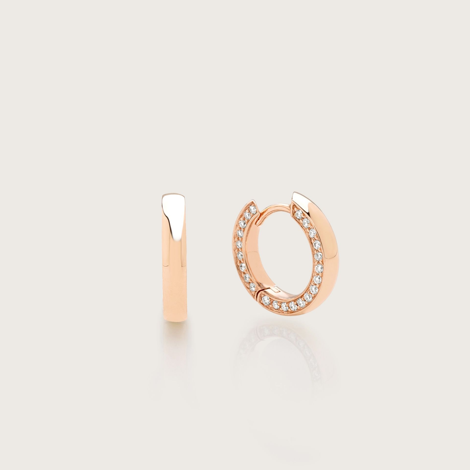 ASTRUA Orecchini Senza Fine, Oro Rosa, Diamanti  SF25DL.S
