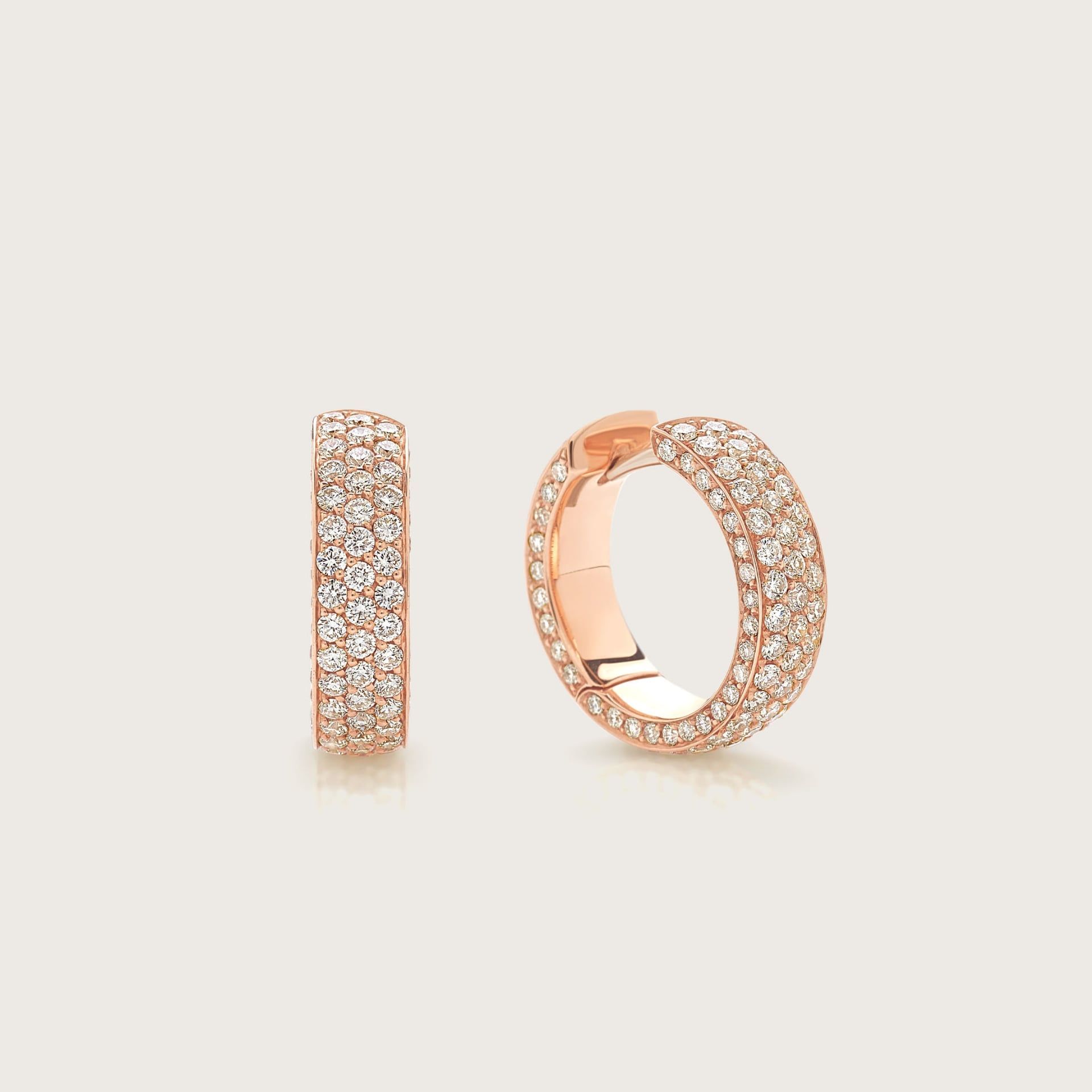 ASTRUA Orecchini Senza Fine, Oro Rosa, Diamanti  SF25DLPD.M