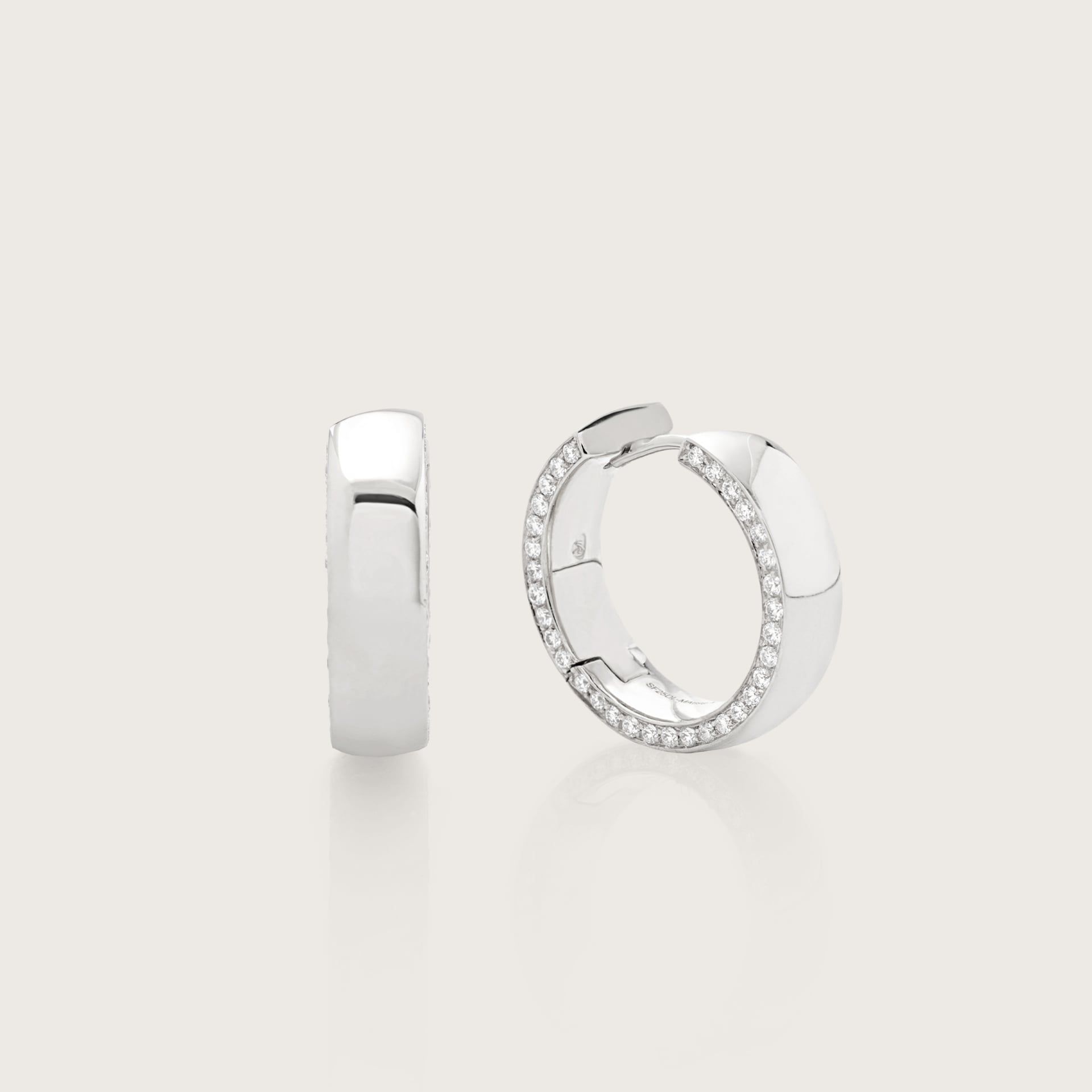 ASTRUA Orecchini Senza Fine, Platino, Diamanti  SF26DL.M