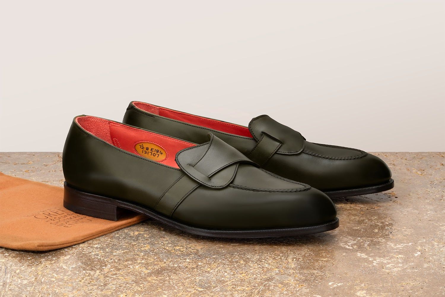 Edward Green Lulworth - Mocassino - Olive Dark Antique - Edizione Astrua  A-LULWORTH