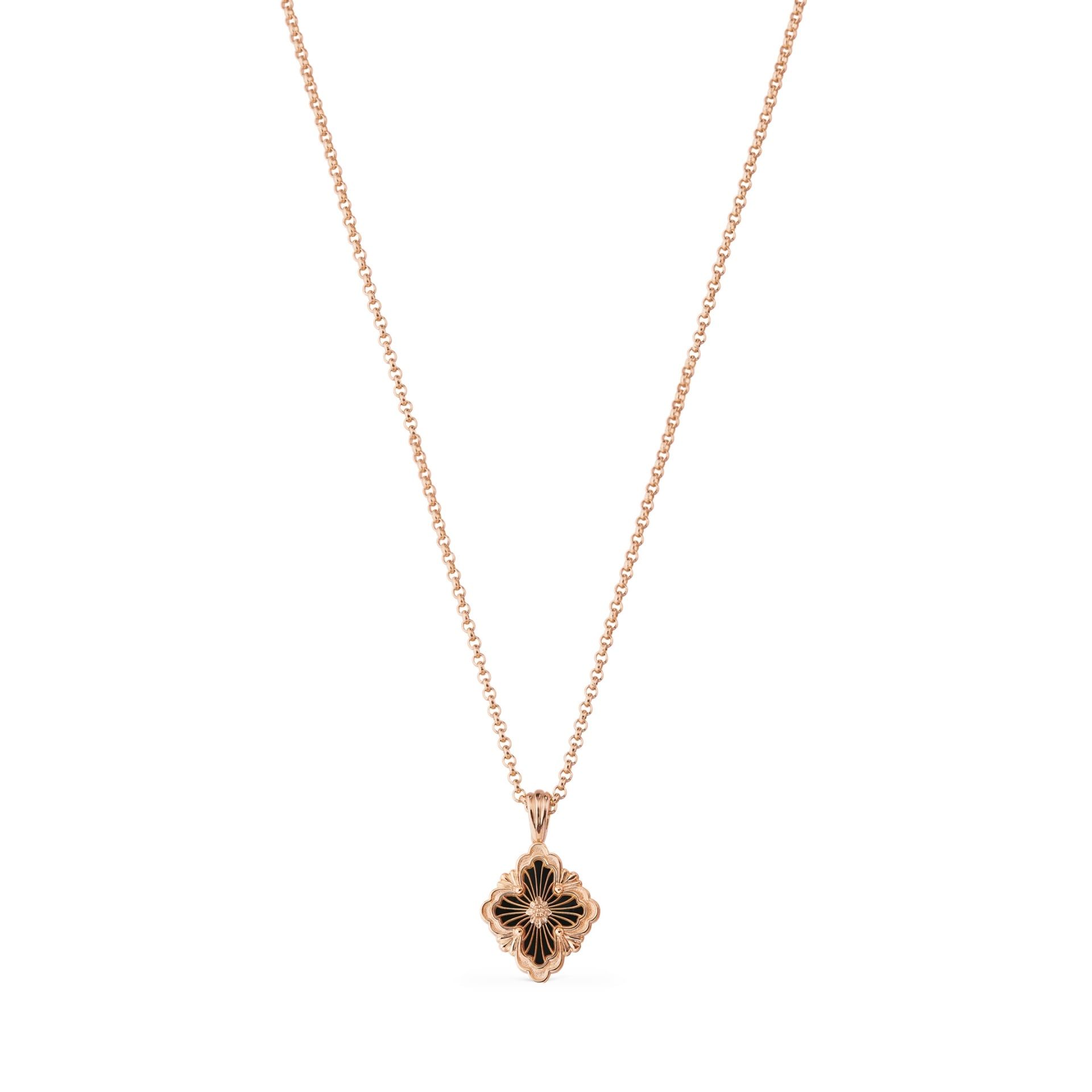 Buccellati Pendente Opera Tulle Stone in Oro Rosa e Onice  JAUPEN017817