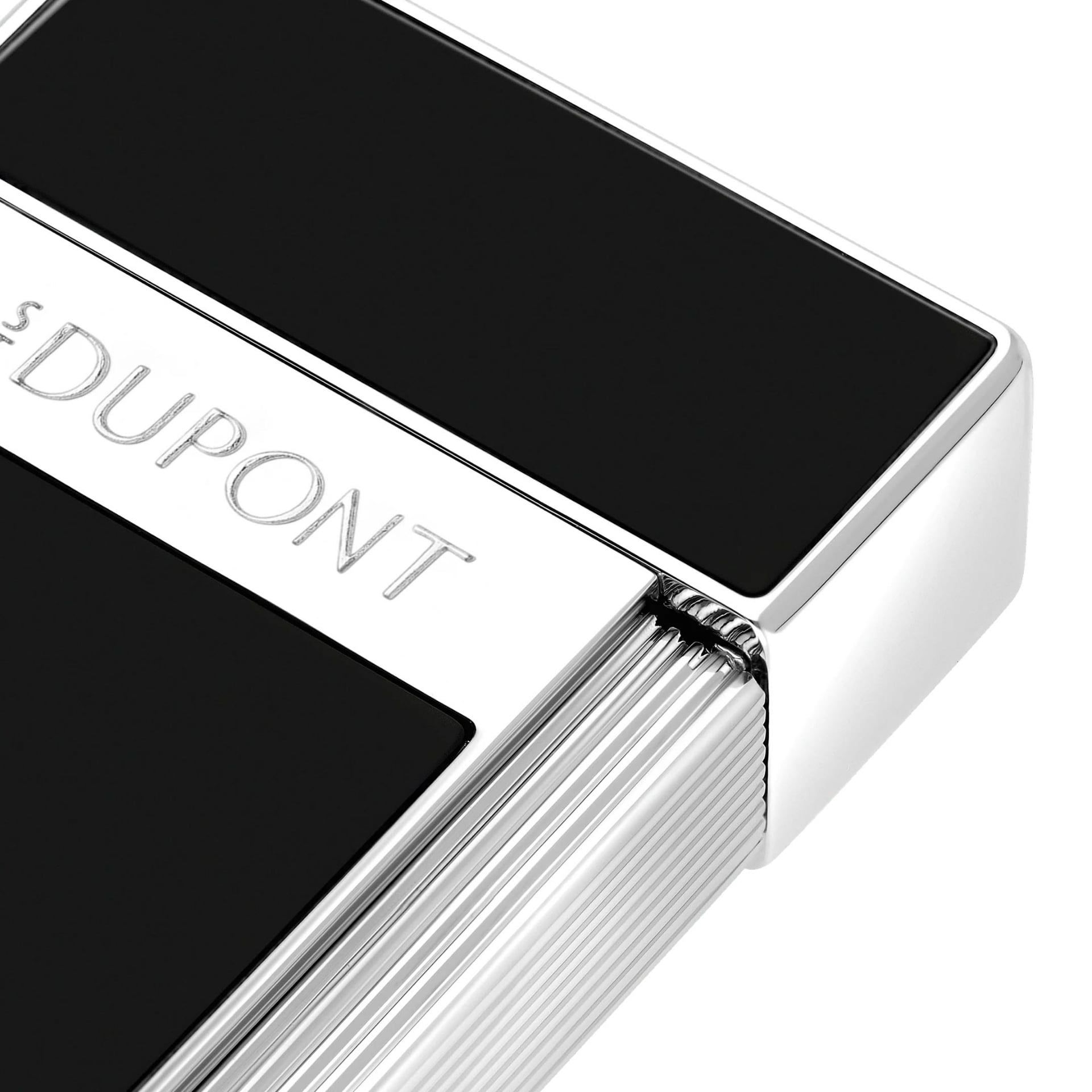 S. T. Dupont Accendino Biggy Argento Laccato Nero  025221