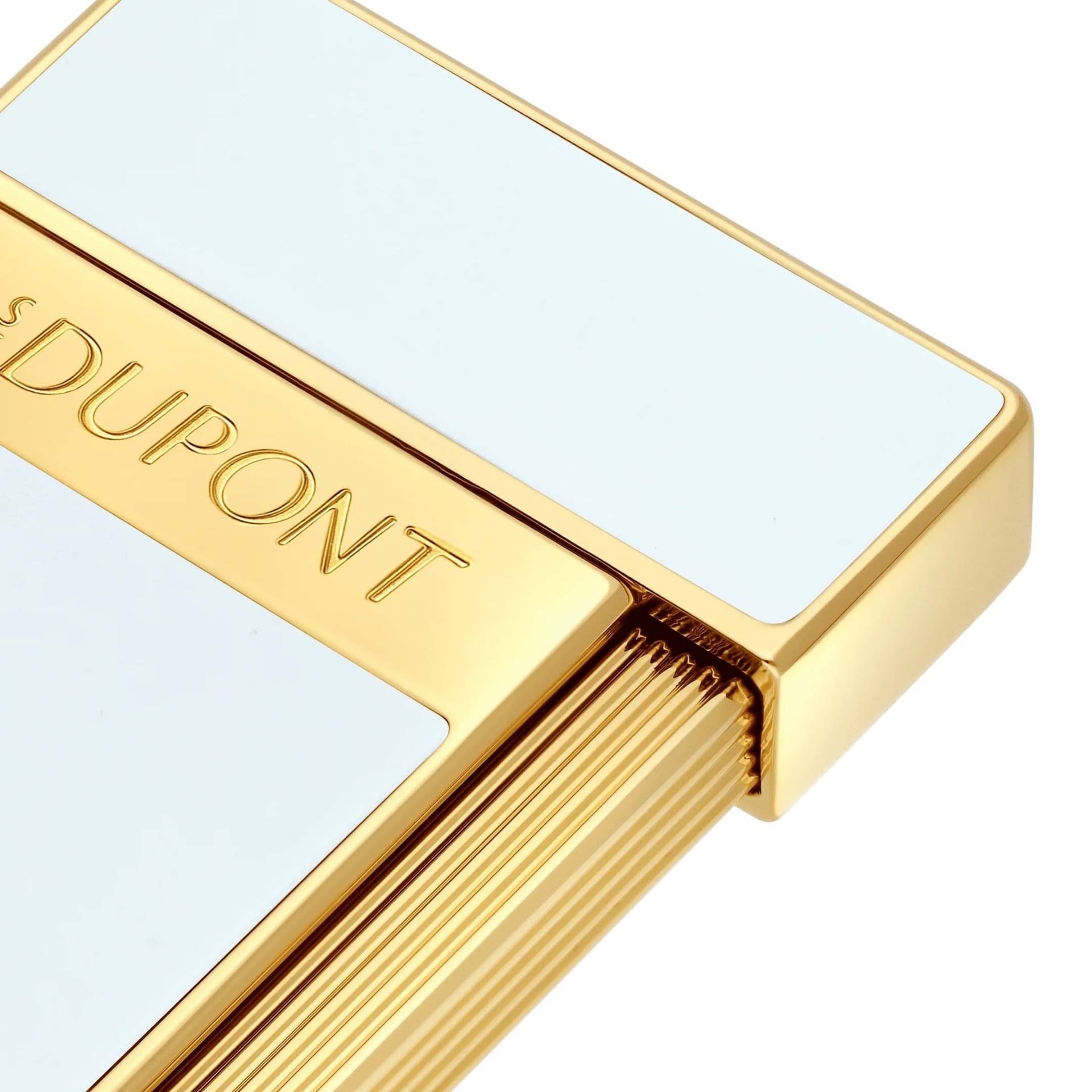 S. T. Dupont Accendino Slimmy Dorato Laccato Bianco  028224