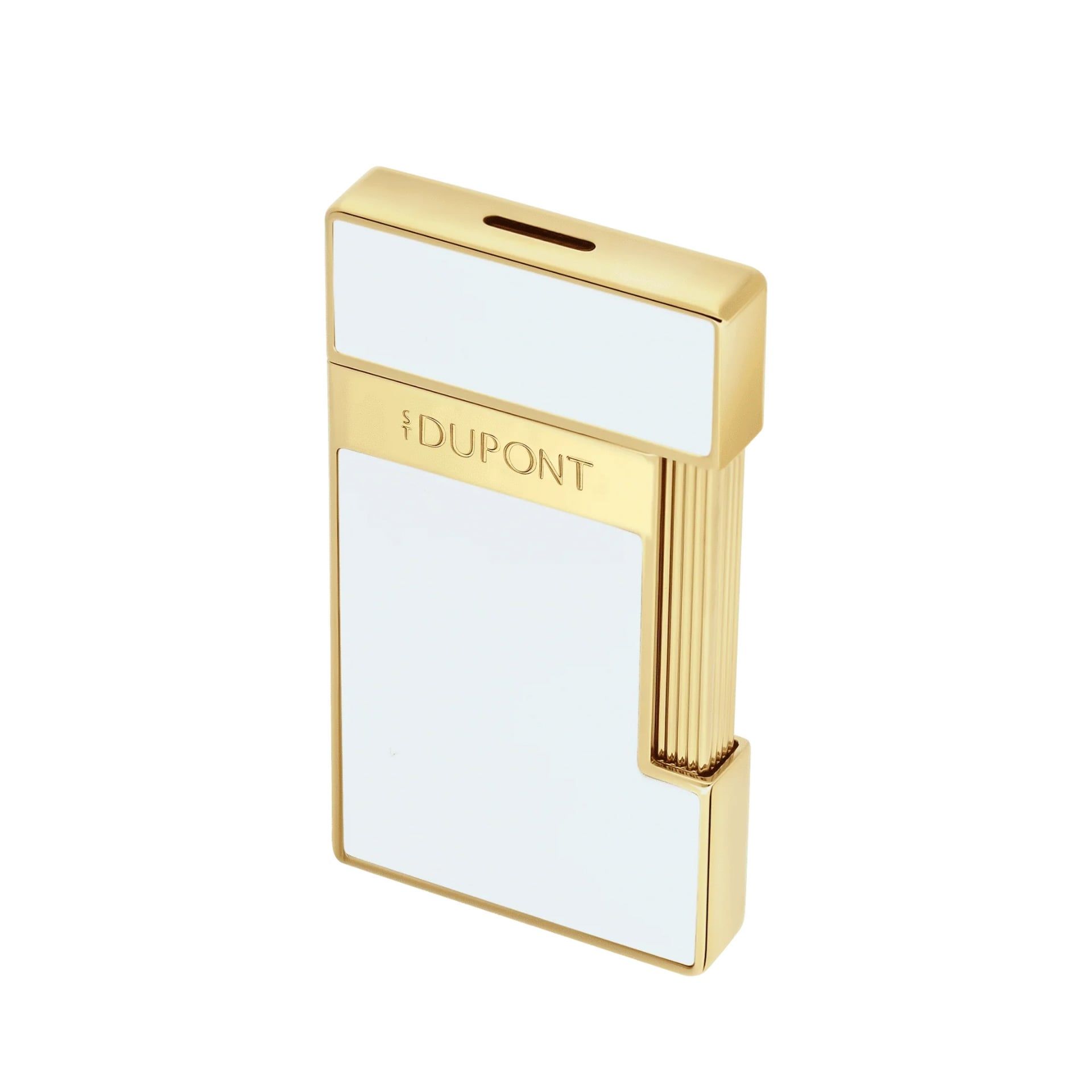 S. T. Dupont Accendino Slimmy Dorato Laccato Bianco  028224