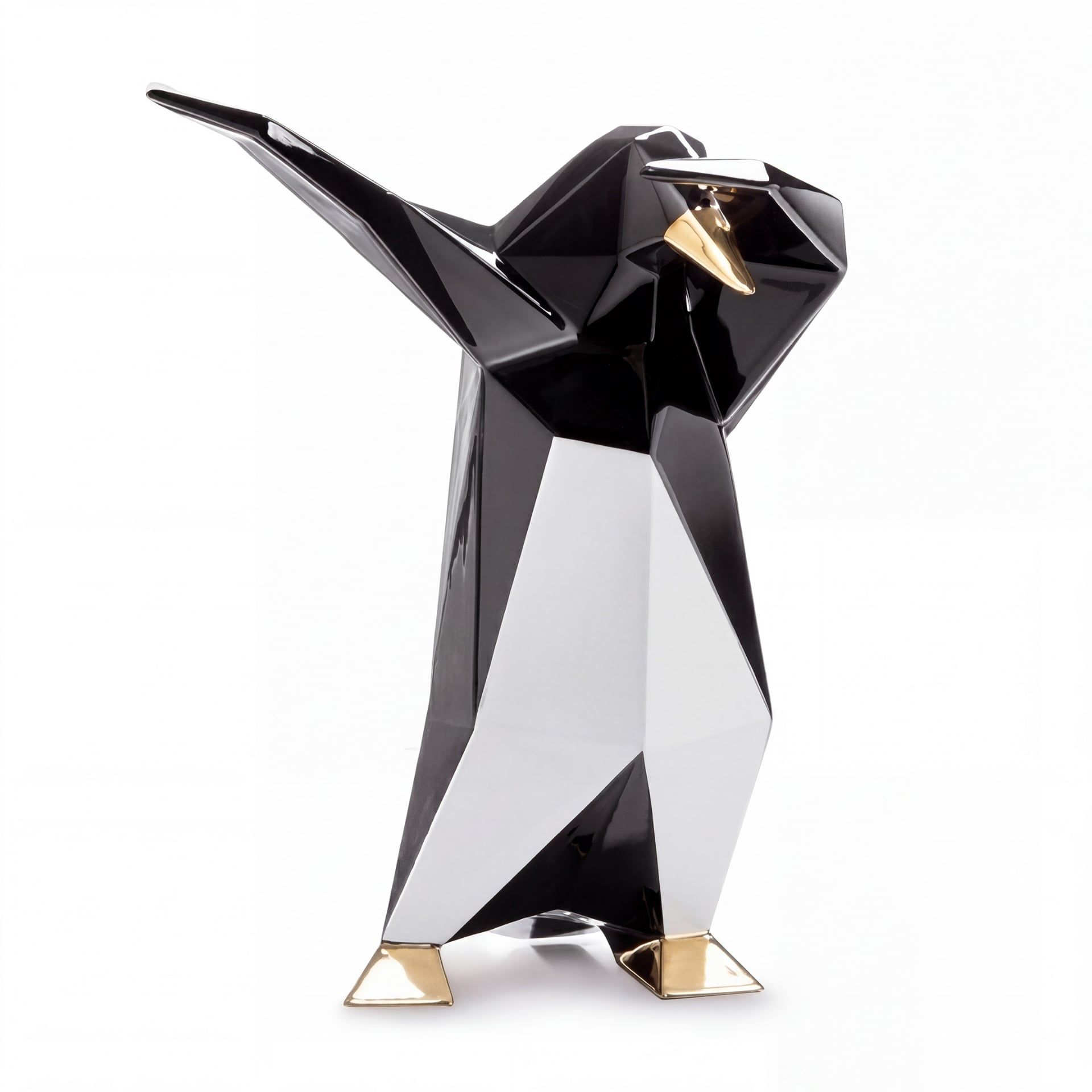 BOSA Scultura Dab Penguin Nero (Vittorio Gennari) 31 CM - H 38 CM A-24/09+04+04/29