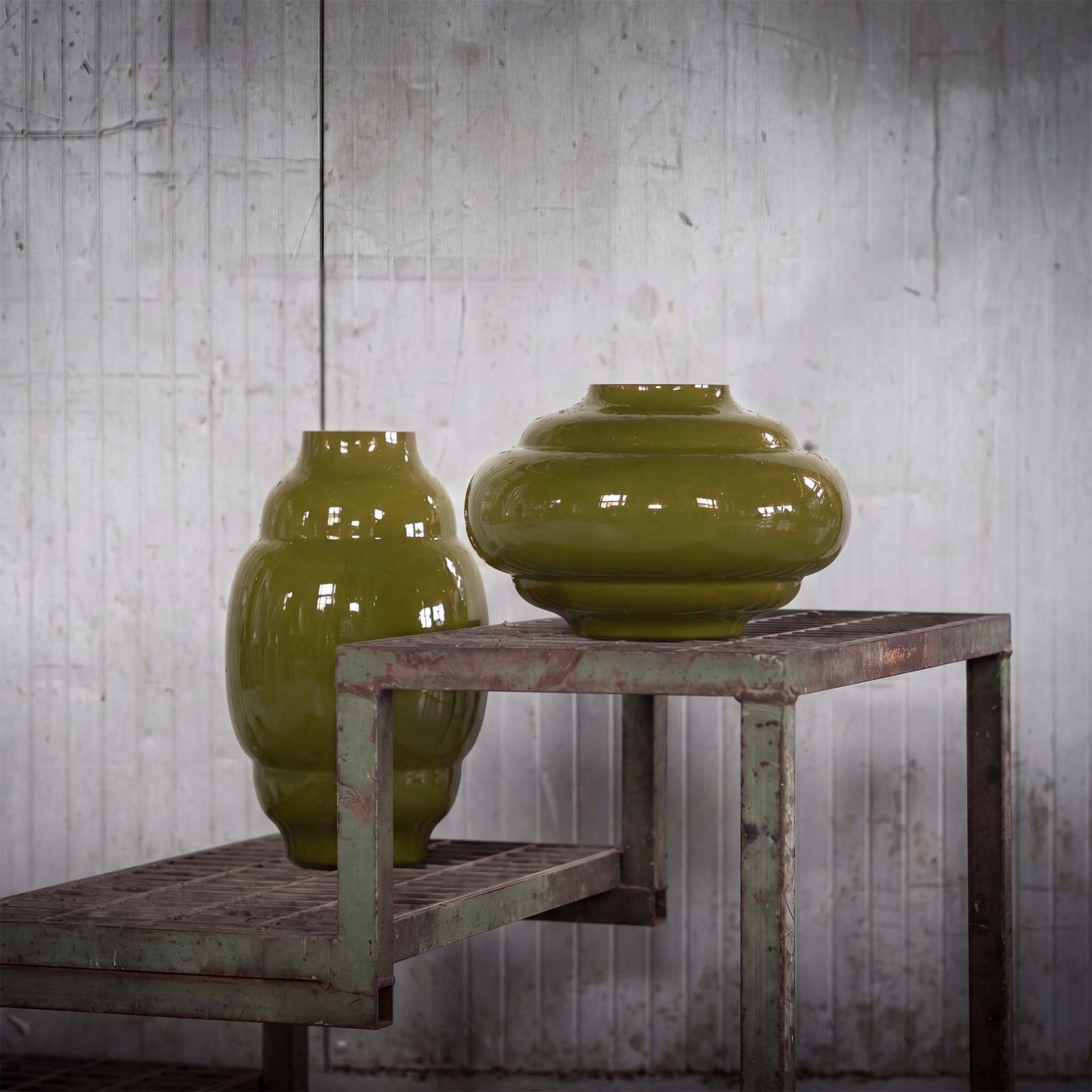 SALVIATI Vaso Lido Liberty Large Verde Oliva H 34 CM / Ø 21 CM 20110
