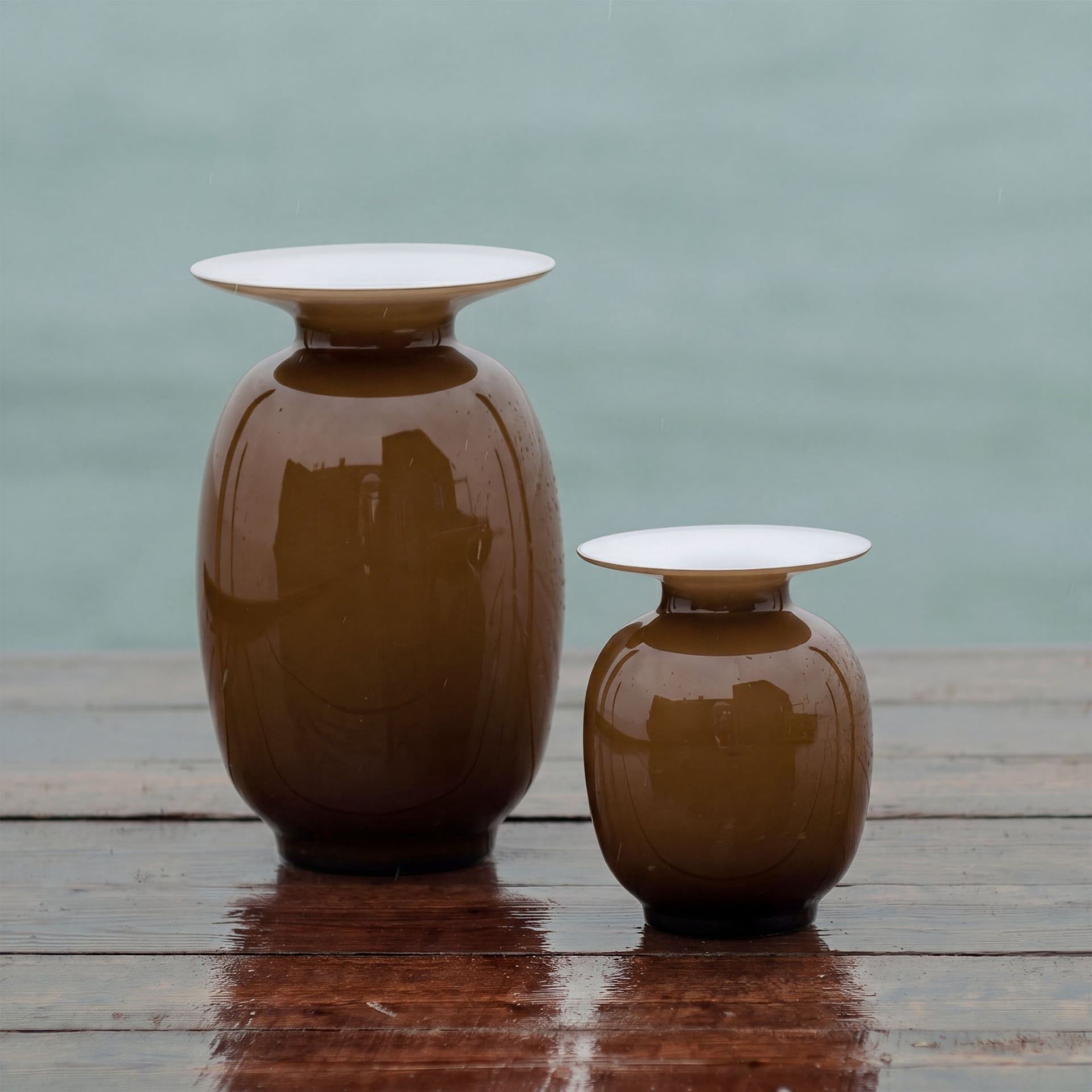 SALVIATI Vaso Lido Amaranti Large Caffè H 34 CM / Ø 21 CM 20308