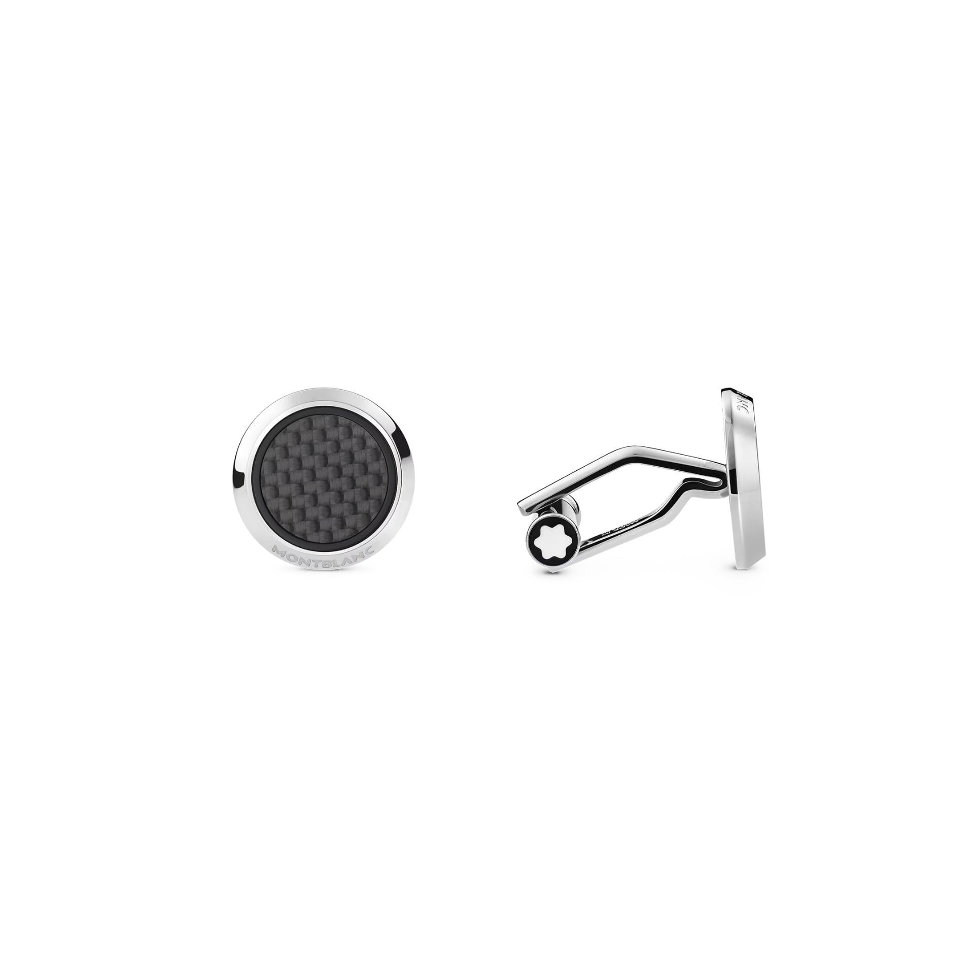 Montblanc Gemelli Meisterstück con Inserti con Motivo Carbonio  124295