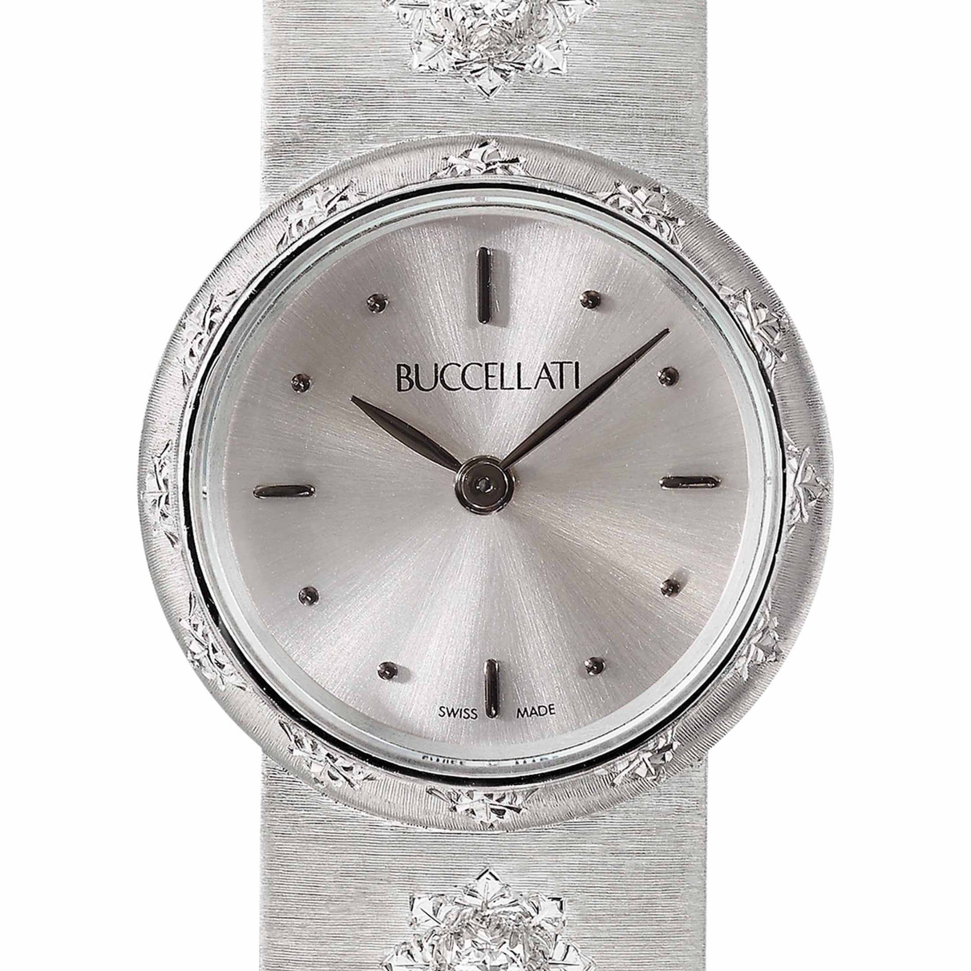 BUCCELLATI Macri Classica in Oro Bianco con Diamanti 24 MM WAULDG003702