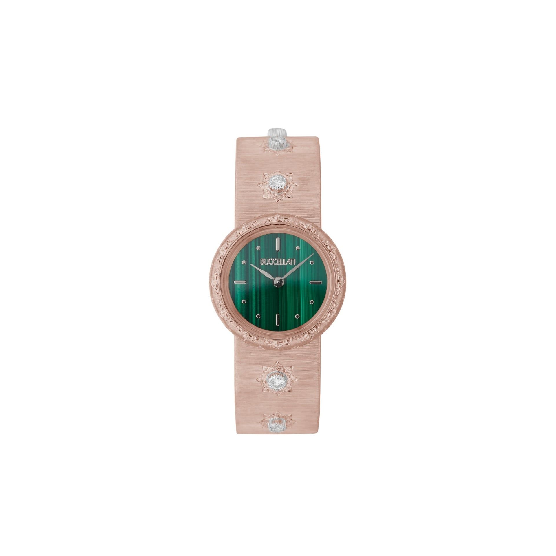 BUCCELLATI Macri Classica in Oro Rosa con Diamanti 24 MM WAULDG016397