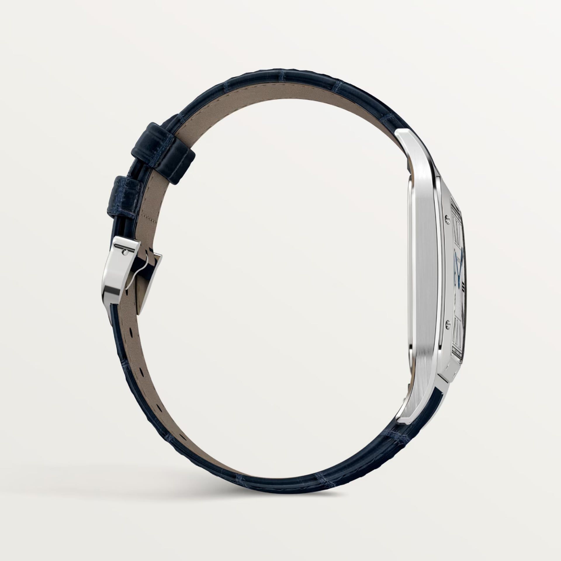 CARTIER Santos-Dumont Modello XL, Acciaio, Pelle 46.6 x 33.9 MM WSSA0032