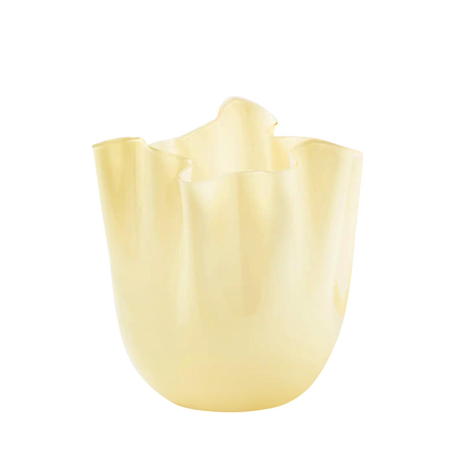 VENINI Vaso Fazzoletto Medium Burro 20 CM - H 24 CM 700.02