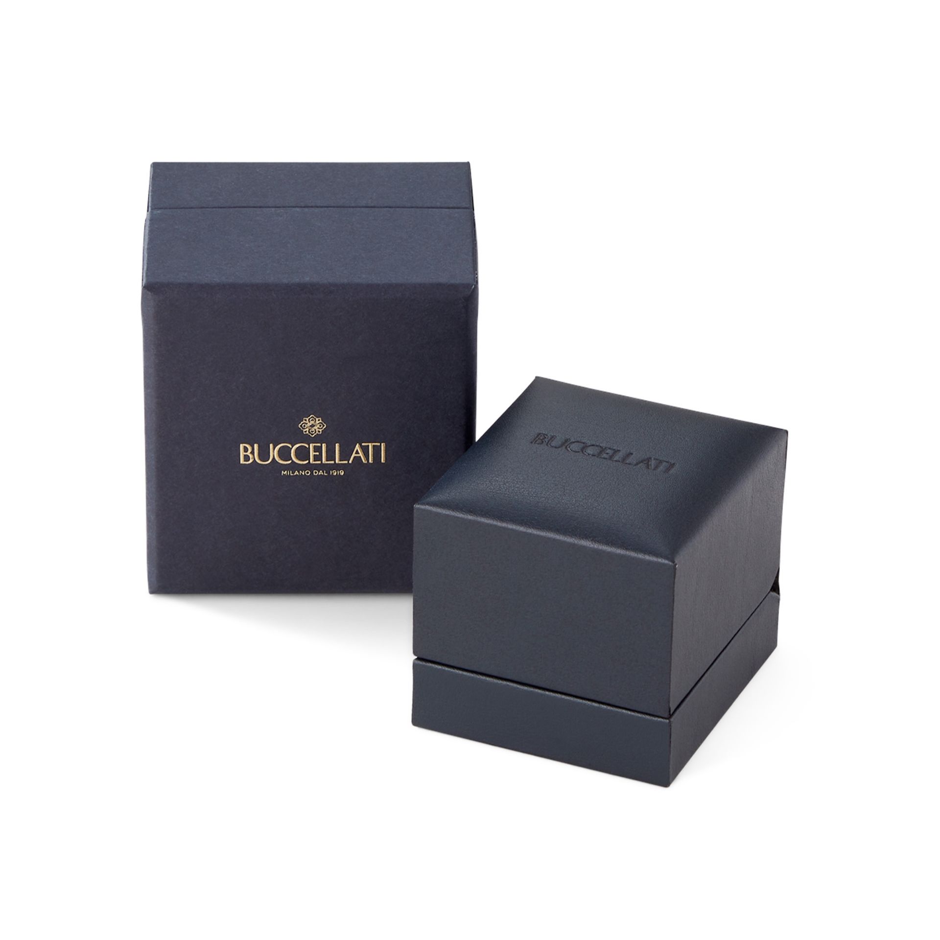 Buccellati Anello Eternelle Ramage in Oro Bianco e Giallo con Diamanti  JAUETE005784