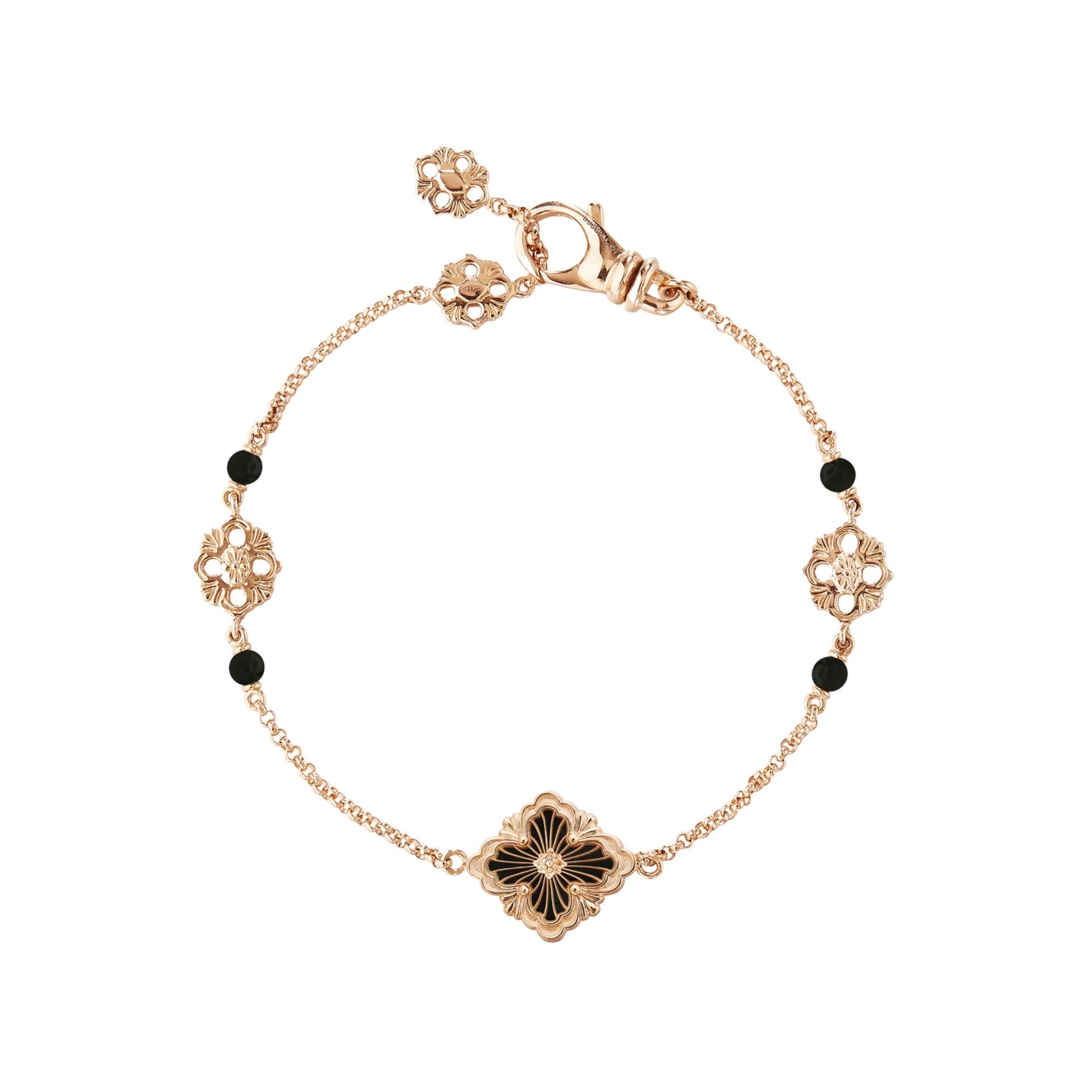 Buccellati Bracciale Opera Tulle Stone in Oro Rosa con Onice  JAUBRA018241