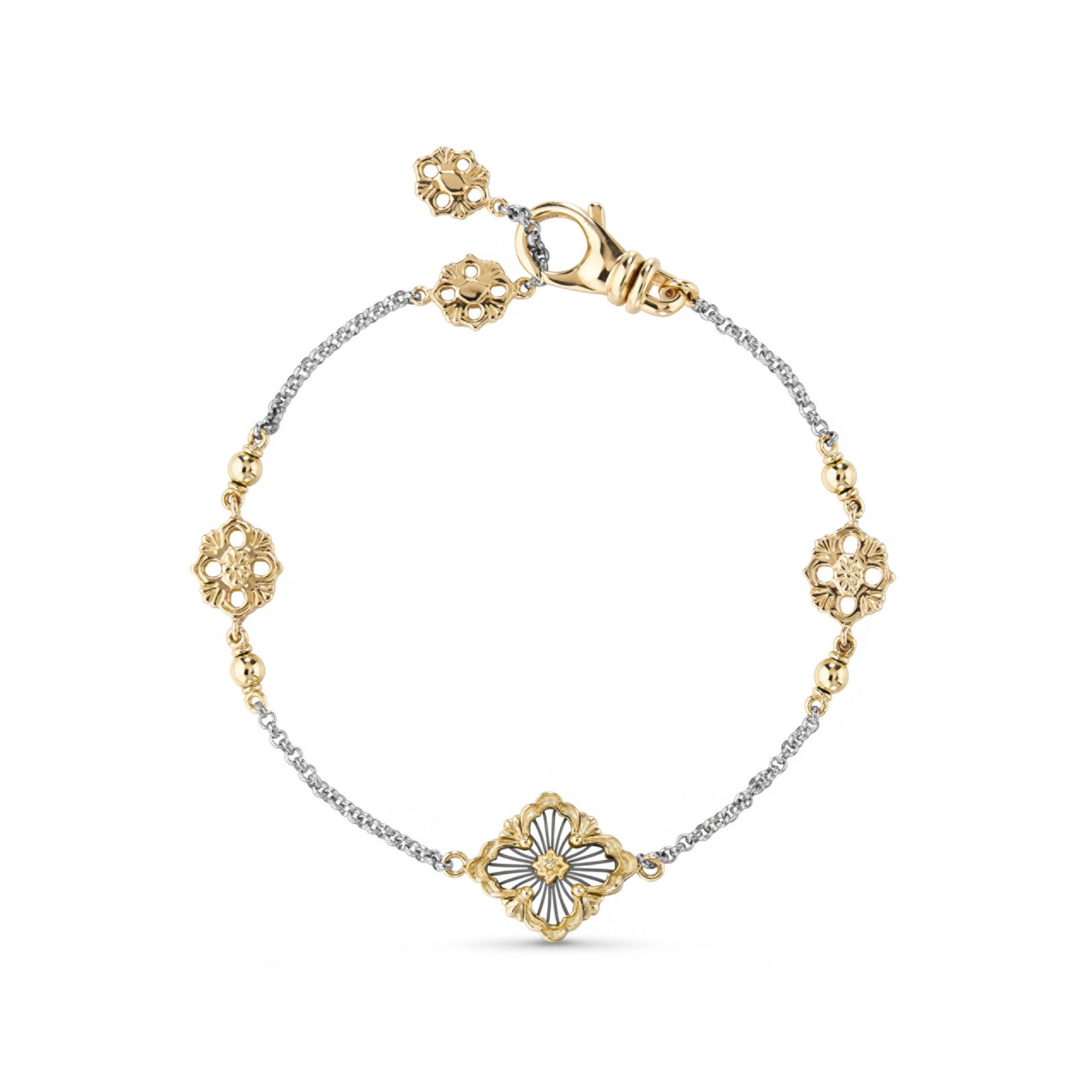 Buccellati Bracciale Opera Tulle Stone in Oro Giallo e Bianco  JAUBRA021180